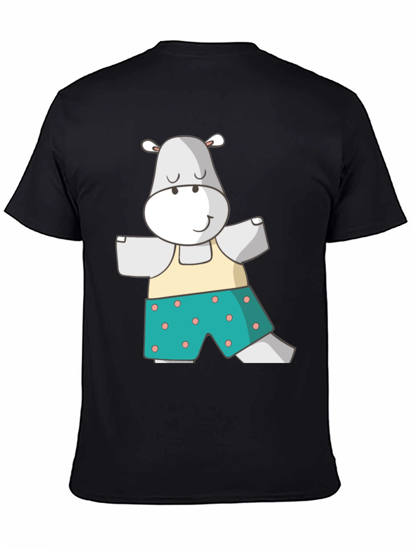 Hippo Yoga Pose T-Shirt - Funny Animal Cartoon Tee