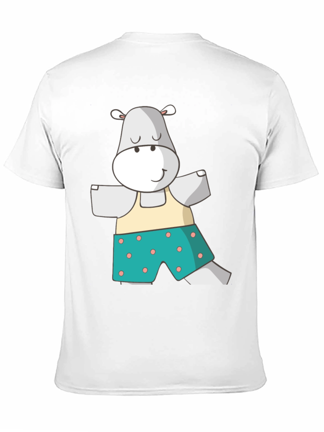 Hippo Yoga Pose T-Shirt - Funny Animal Cartoon Tee