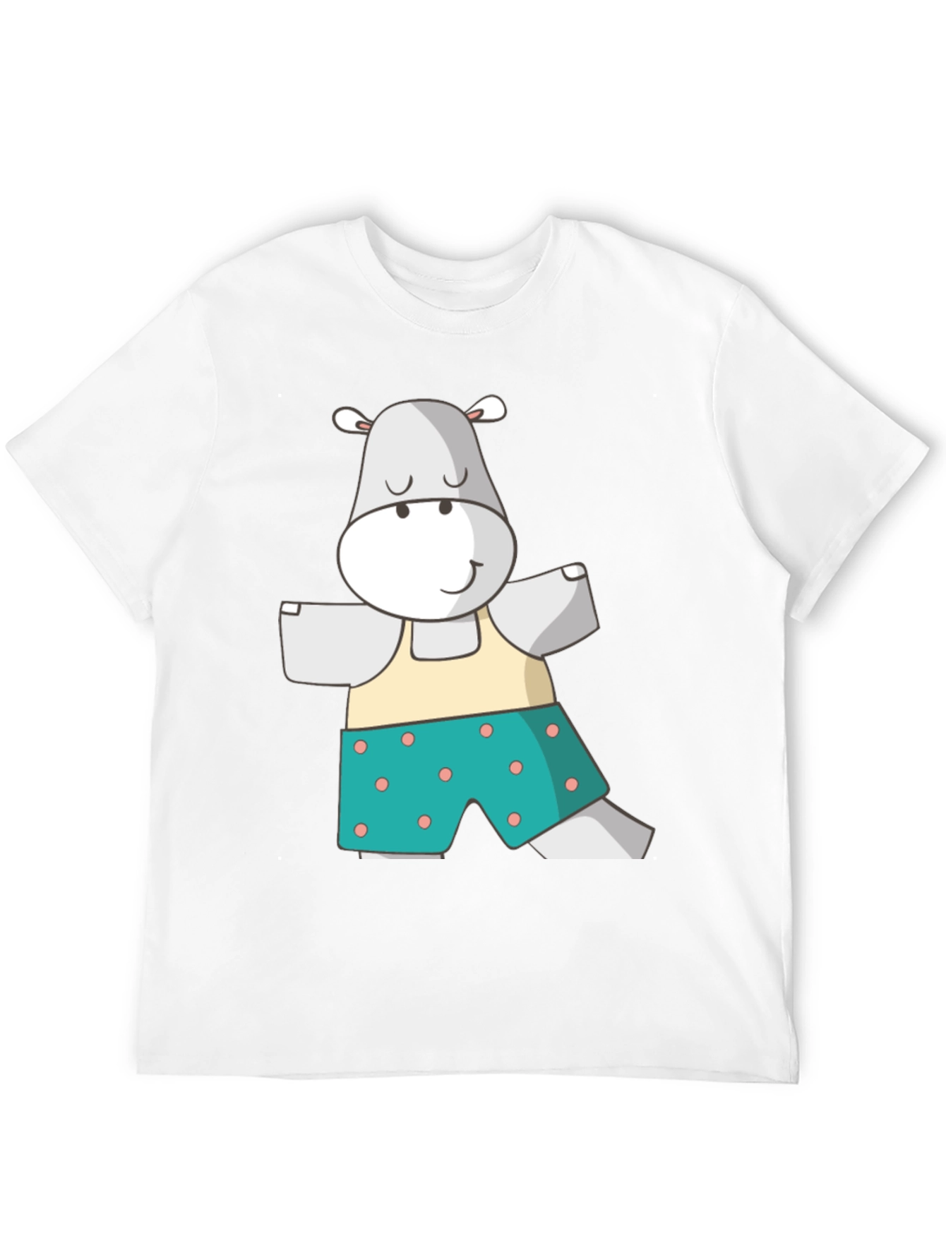 Hippo Yoga Pose T-Shirt - Funny Animal Cartoon Tee