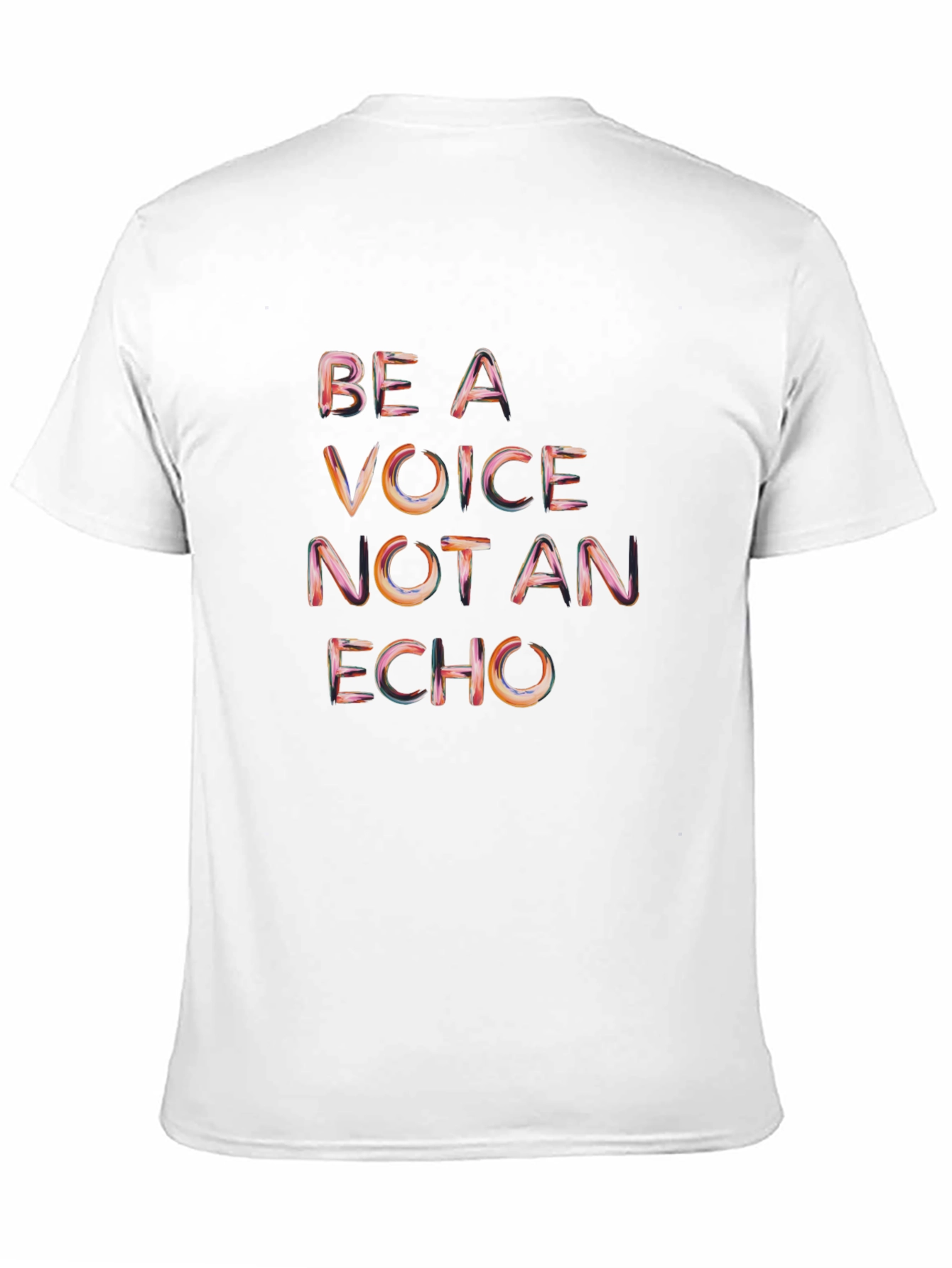 Be A Voice Not An Echo Black Graphic T-Shirt