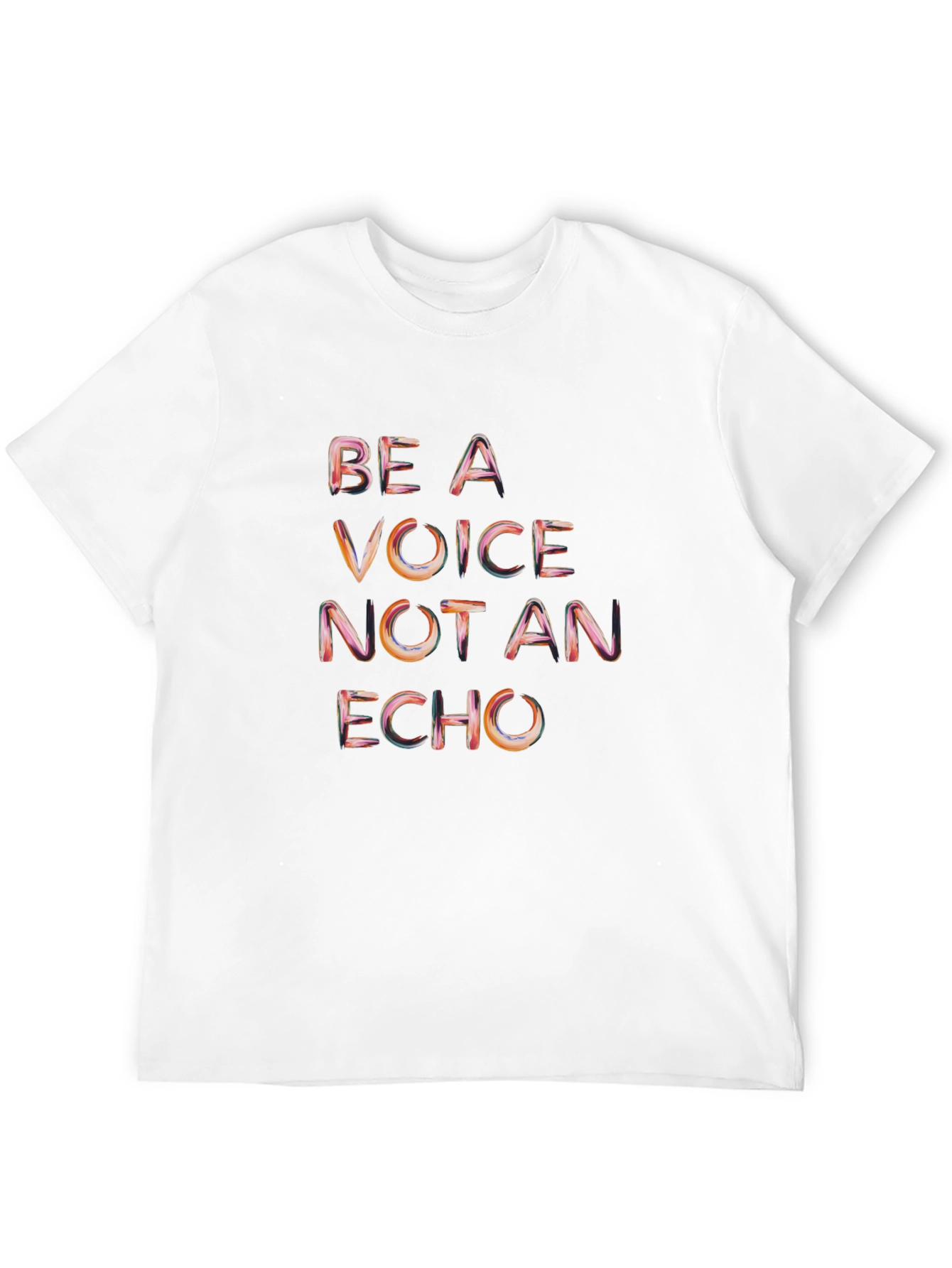 Be A Voice Not An Echo Black Graphic T-Shirt