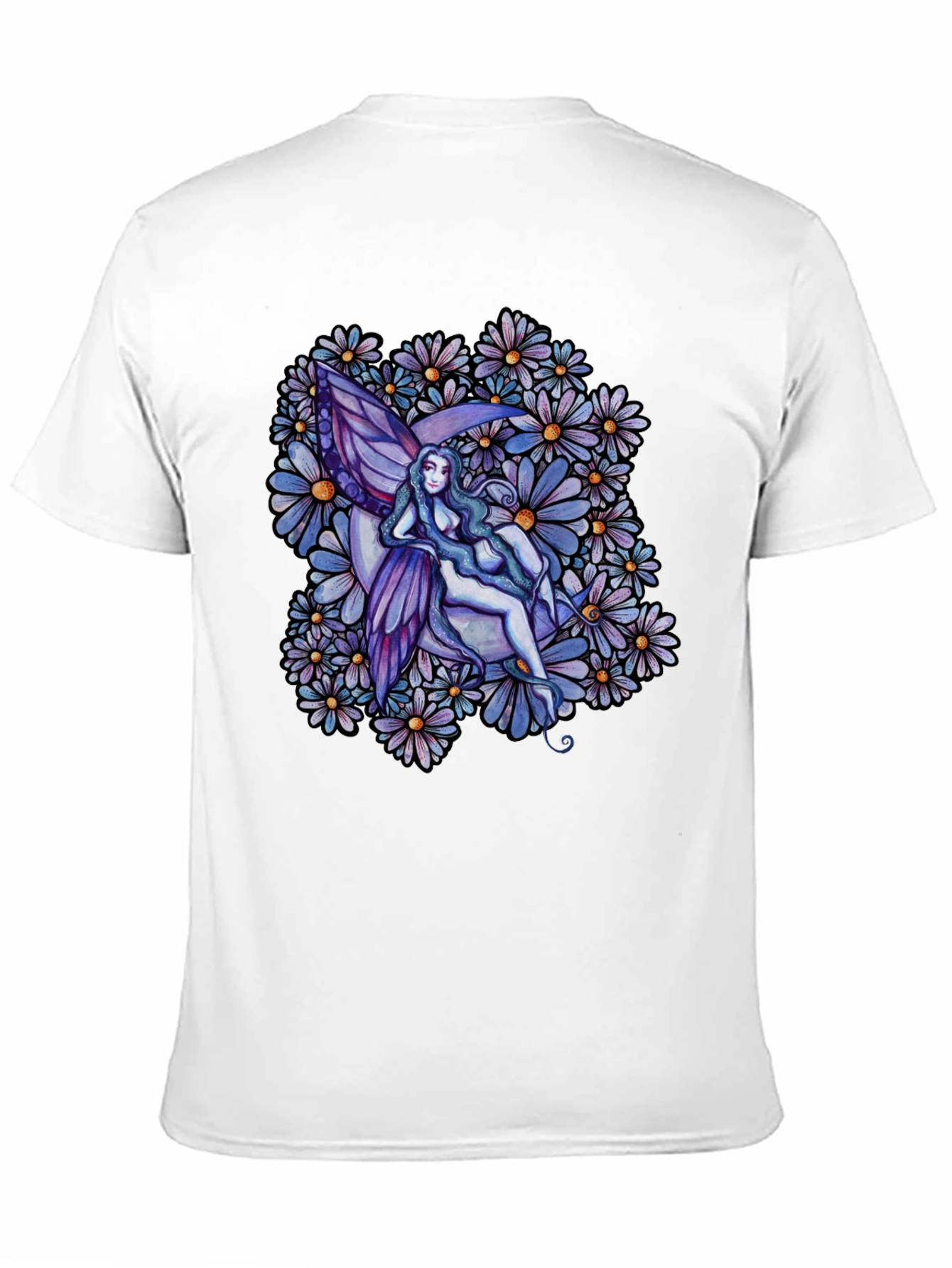 Fairy & Floral Graphic Tee - Black