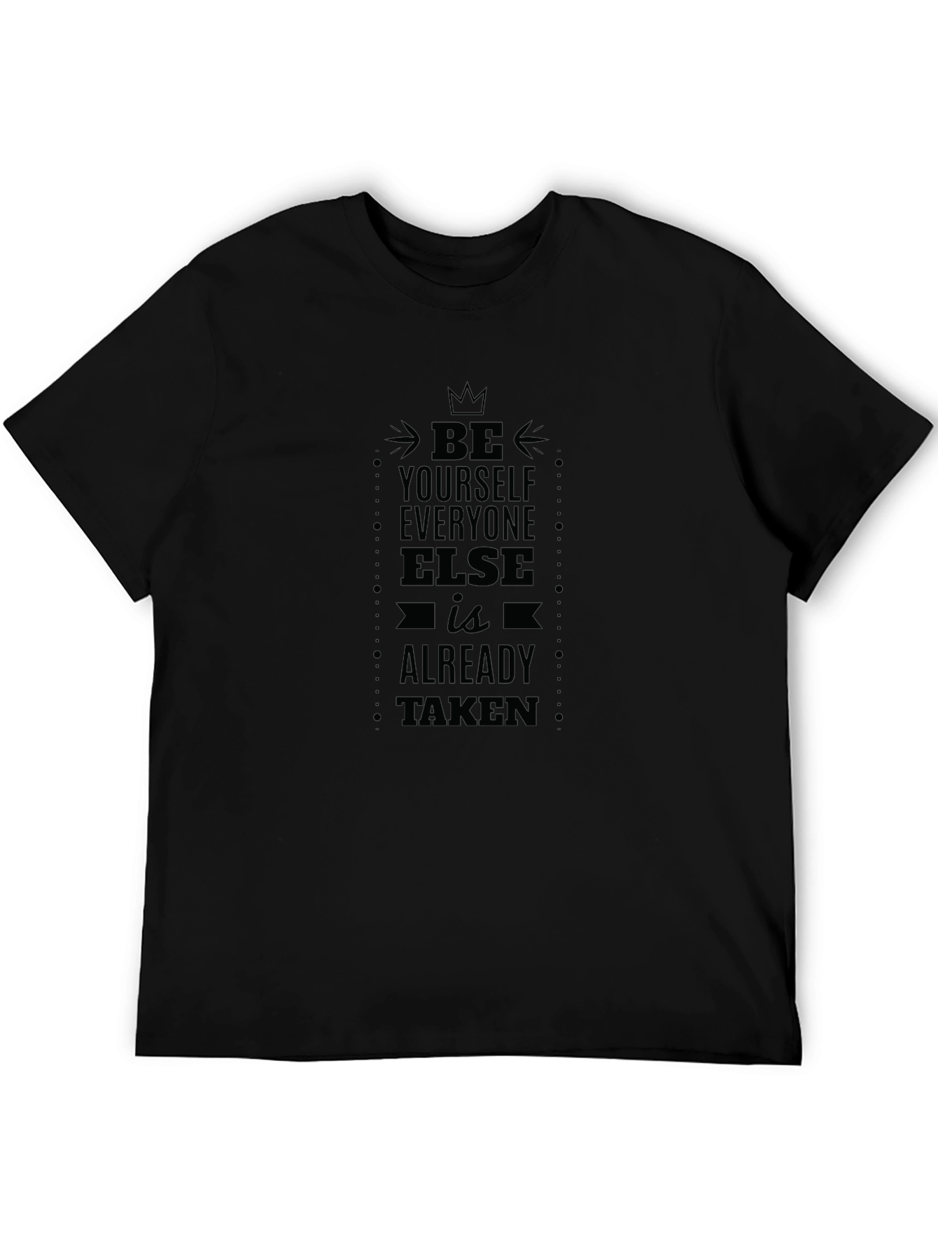 Be Yourself Graphic Tee - Inspiring Black T-Shirt