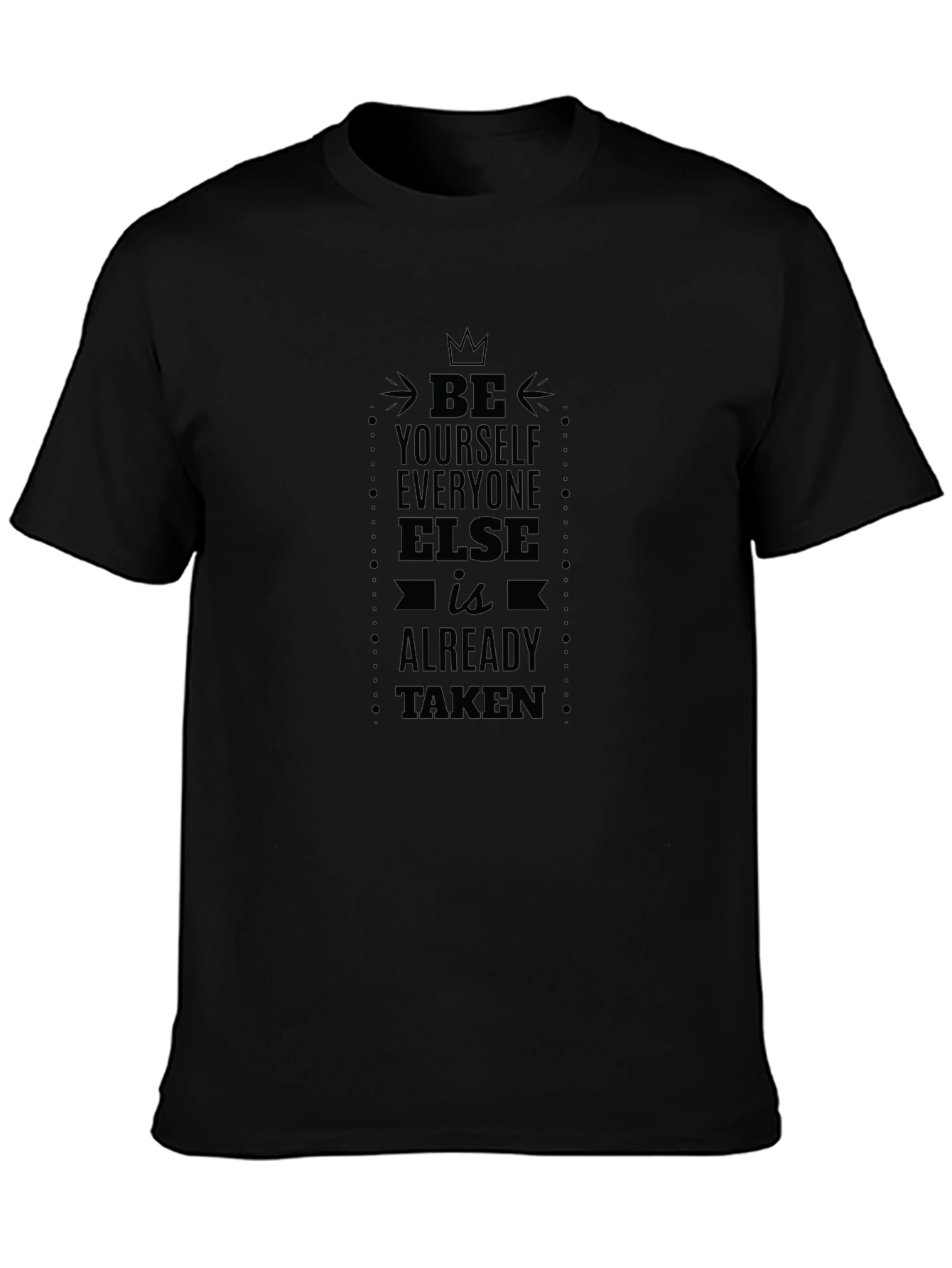 Be Yourself Graphic Tee - Inspiring Black T-Shirt