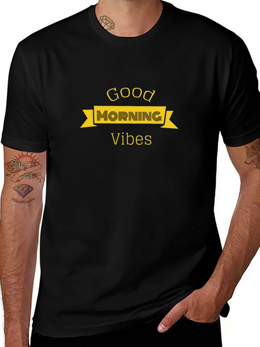 Good Morning Vibes Black T-Shirt