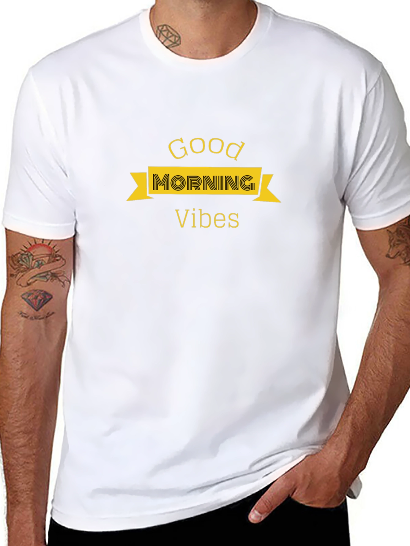 Good Morning Vibes Black T-Shirt