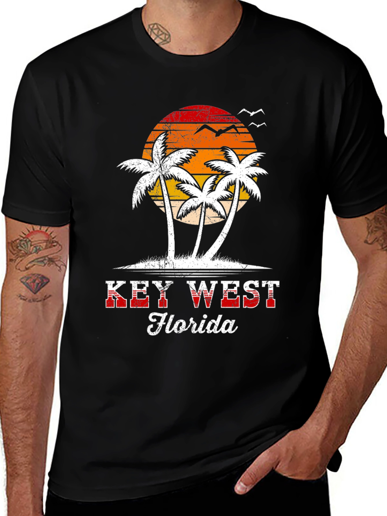 Key West Florida Palm Tree Graphic Tee