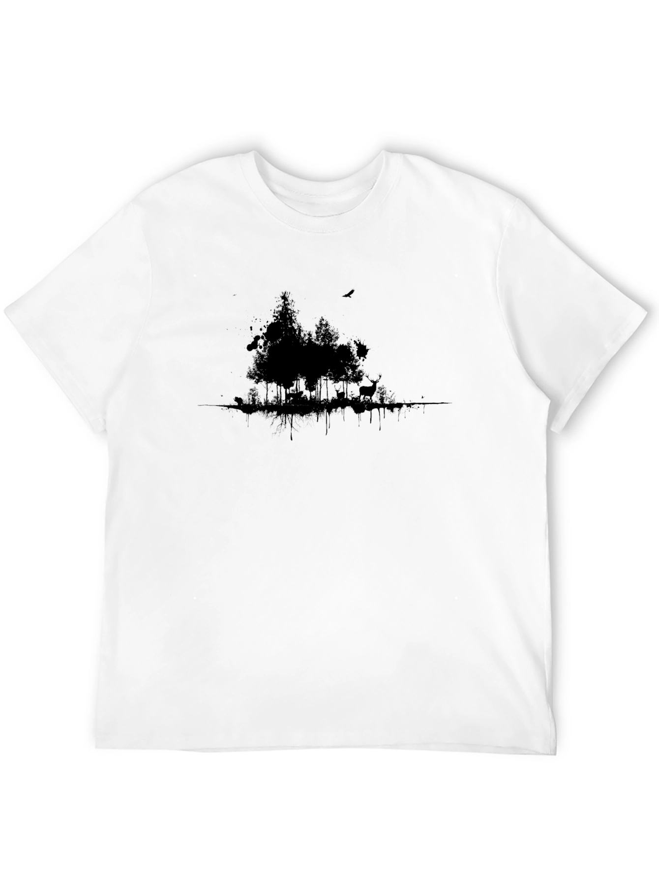 Nature Scene Black Graphic T-Shirt
