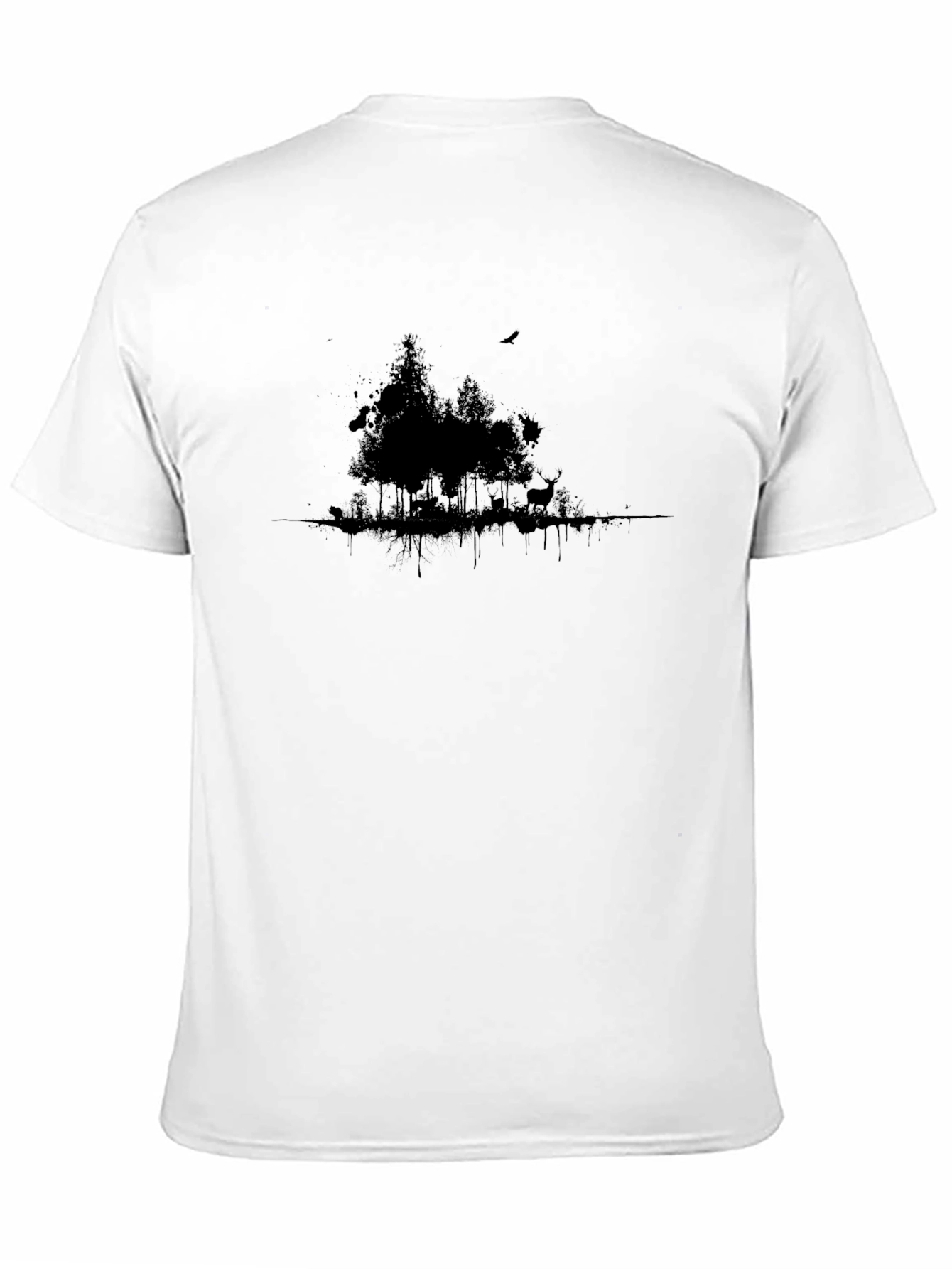 Nature Scene Black Graphic T-Shirt