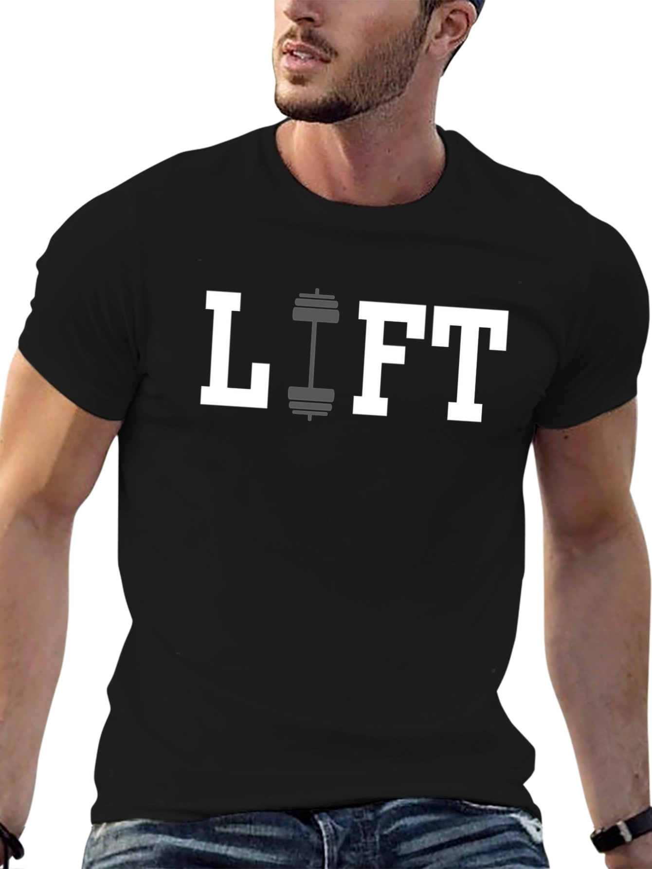 Lift Weights Graphic Tee - Black Fitness Shirt