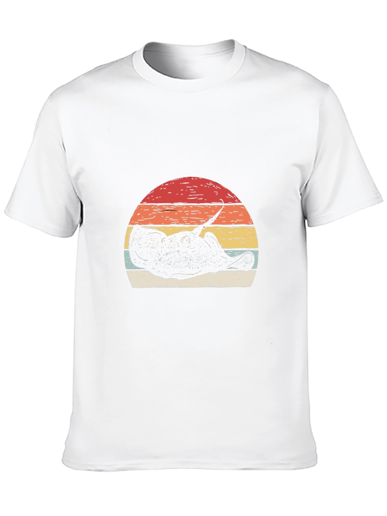 Retro Stingray Sunset Graphic T-Shirt