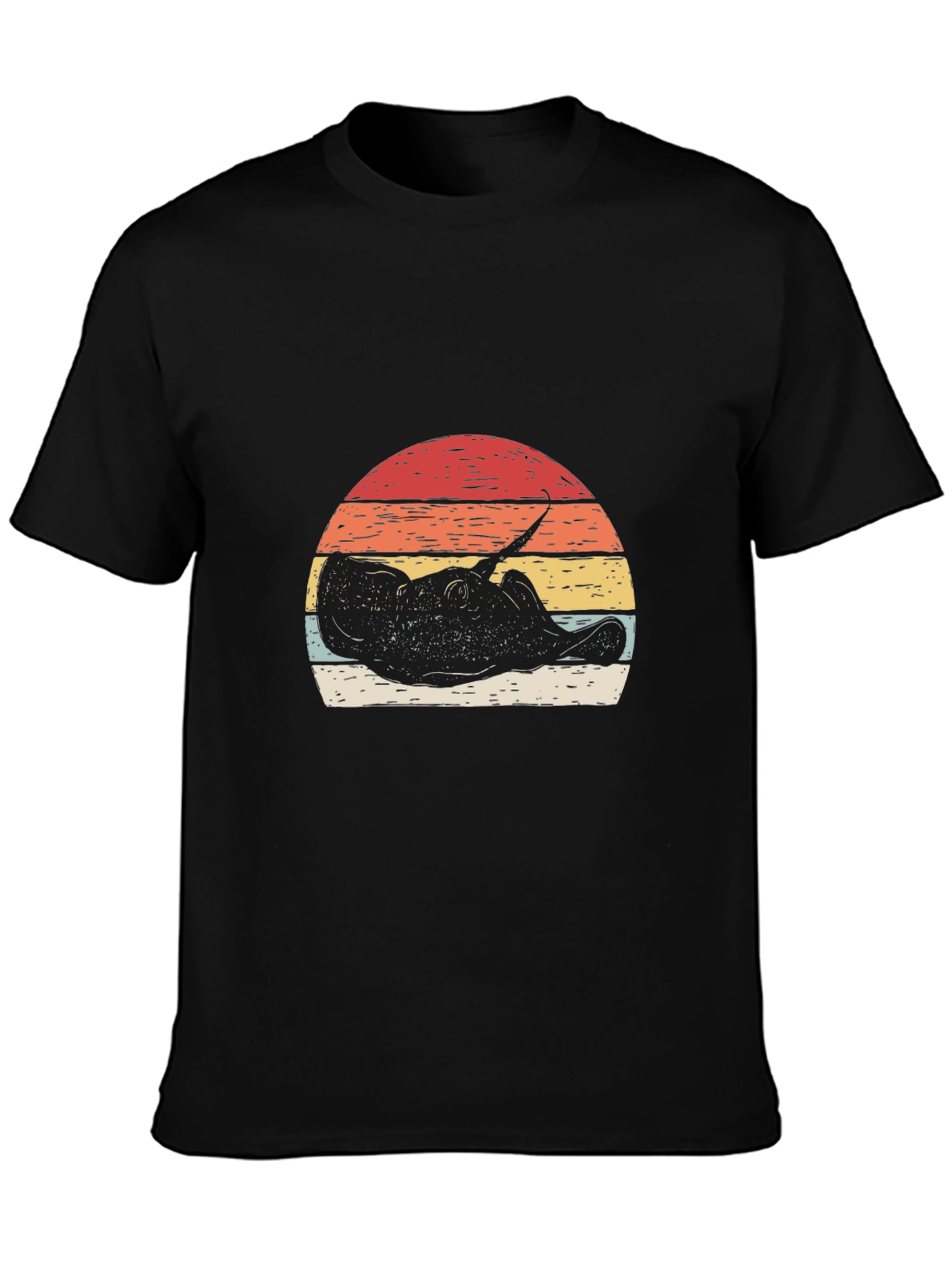 Retro Stingray Sunset Graphic T-Shirt