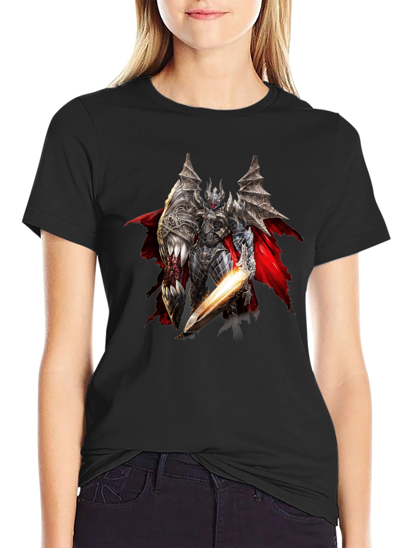 Dark Knight Graphic Tee - Black Casual Shirt