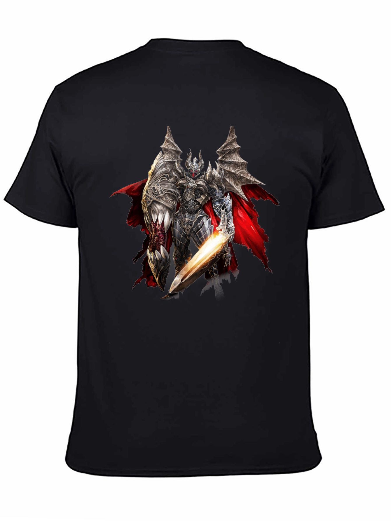 Dark Knight Graphic Tee - Black Casual Shirt