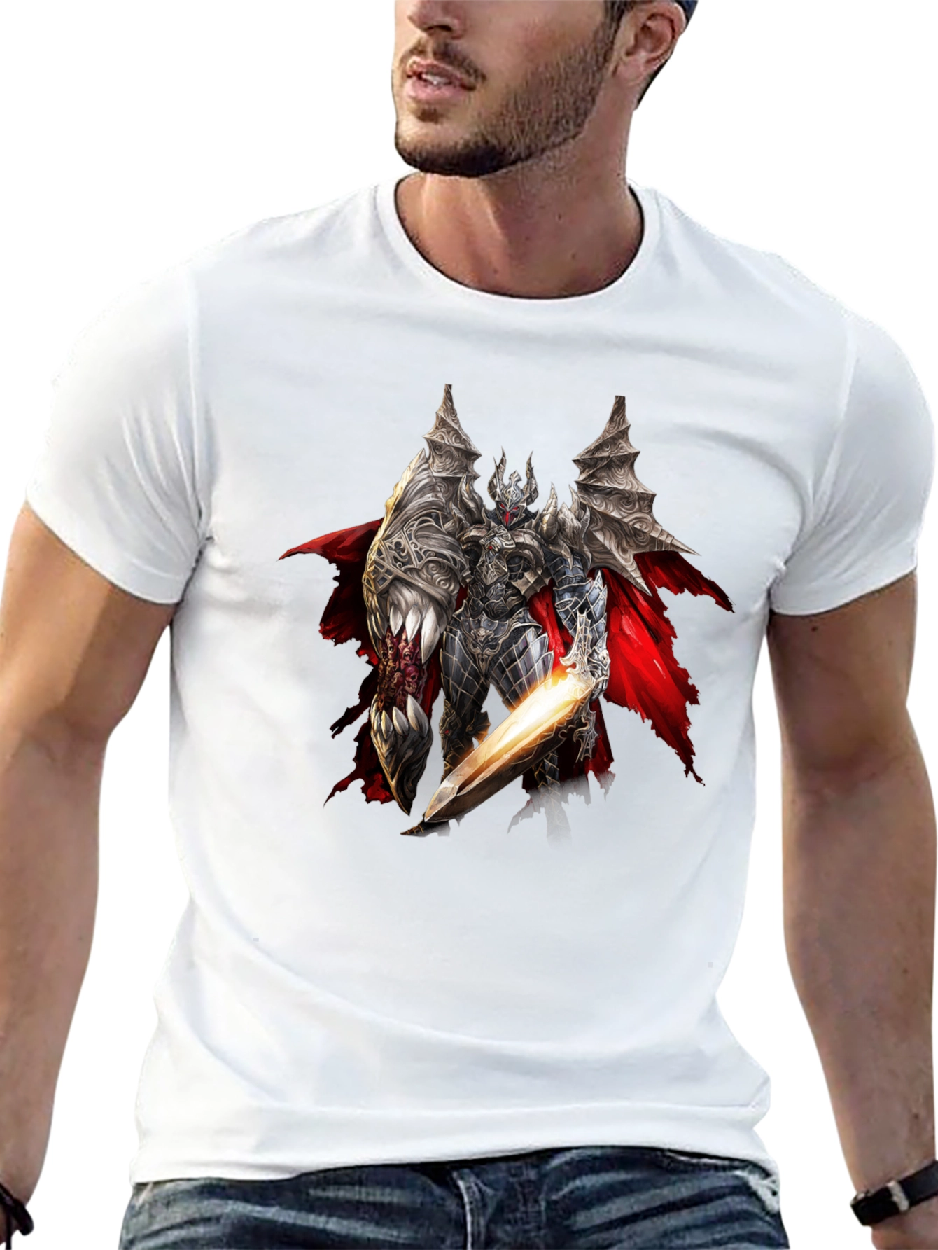 Dark Knight Graphic Tee - Black Casual Shirt