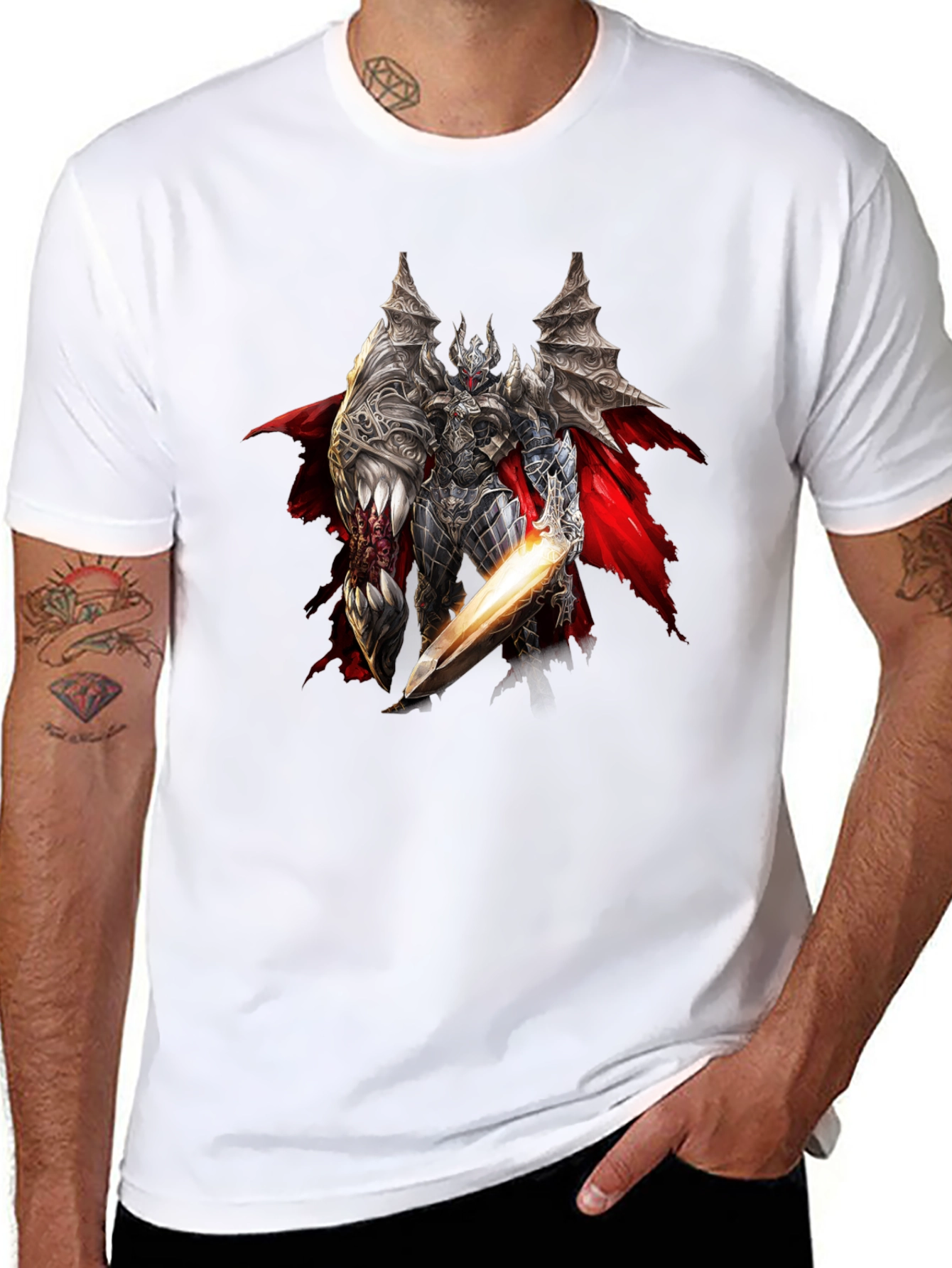 Dark Knight Graphic Tee - Black Casual Shirt