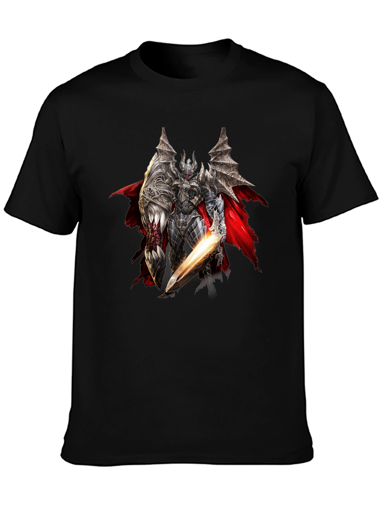 Dark Knight Graphic Tee - Black Casual Shirt