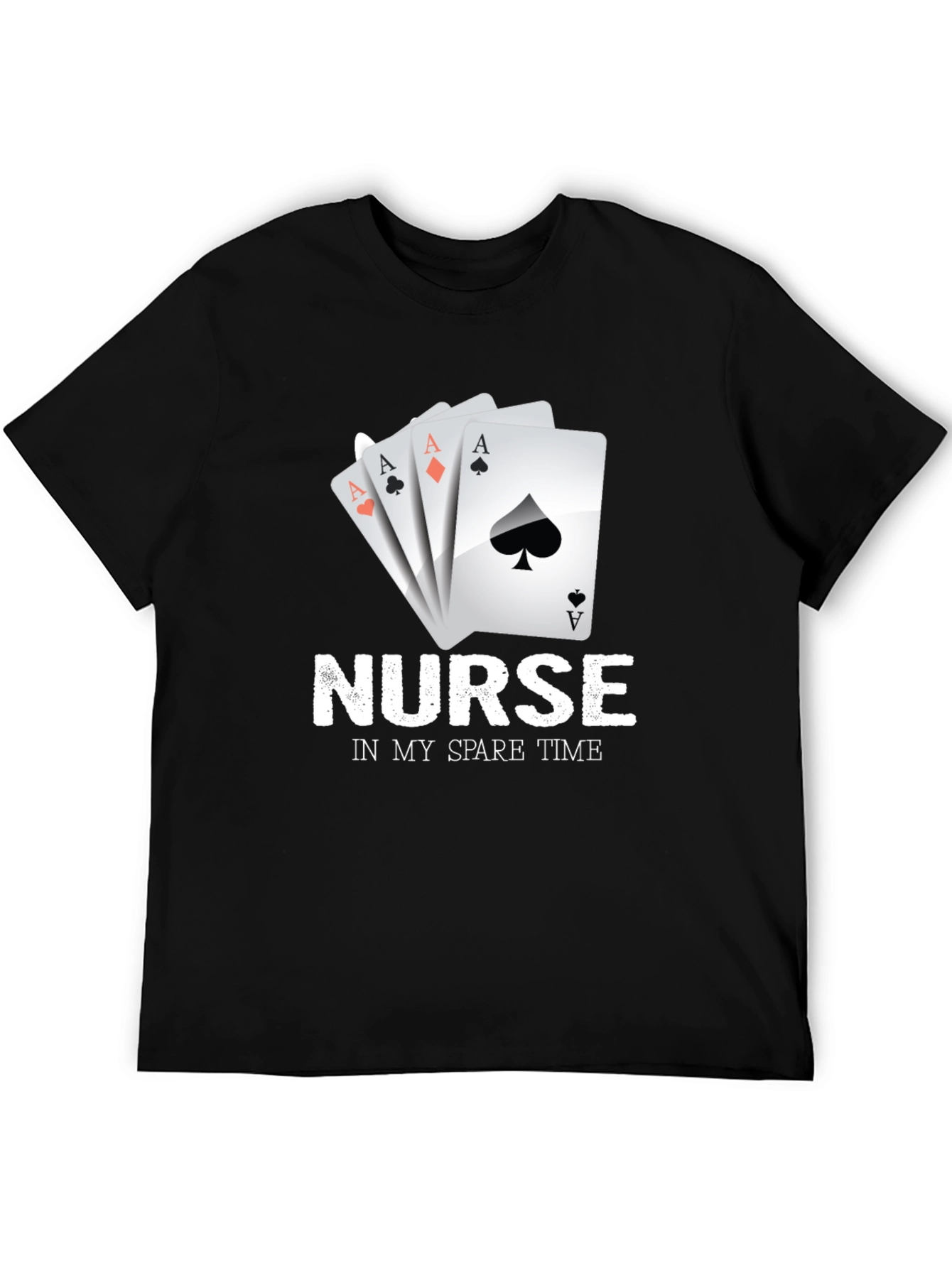 Nurse Spare Time Ace Card Graphic Tee