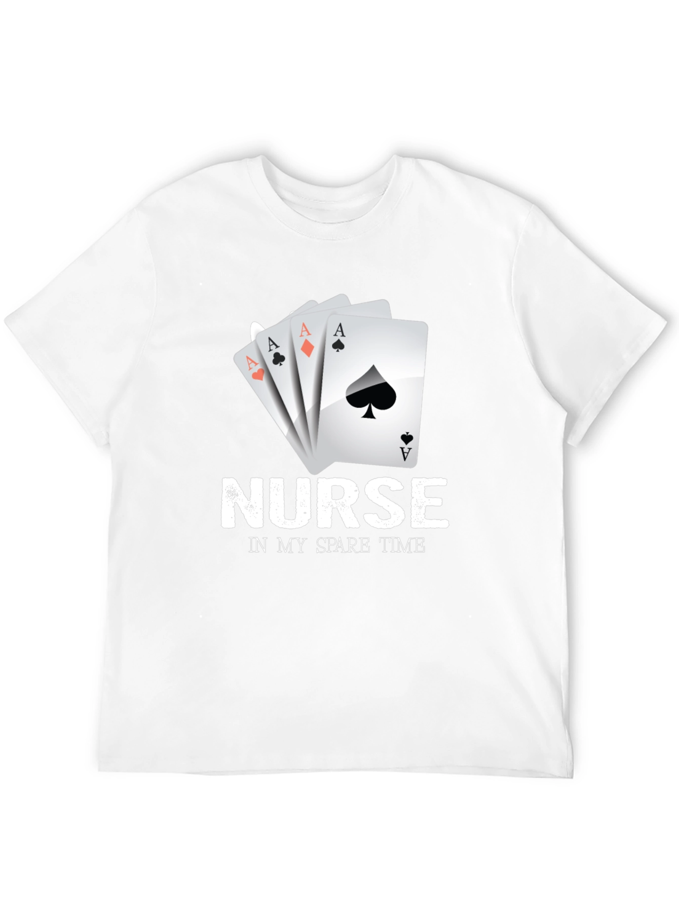 Nurse Spare Time Ace Card Graphic Tee