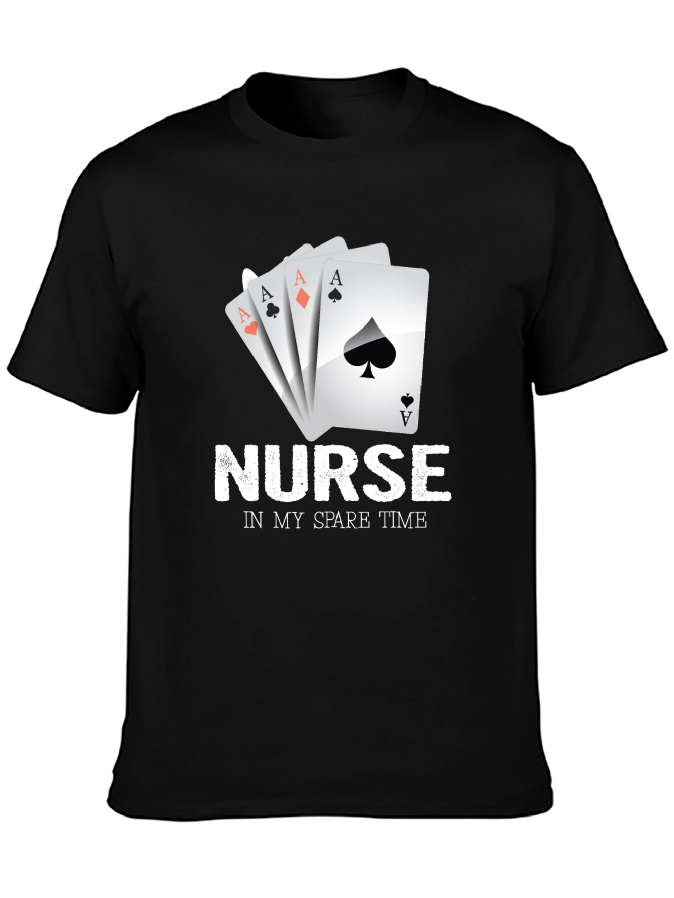 Nurse Spare Time Ace Card Graphic Tee