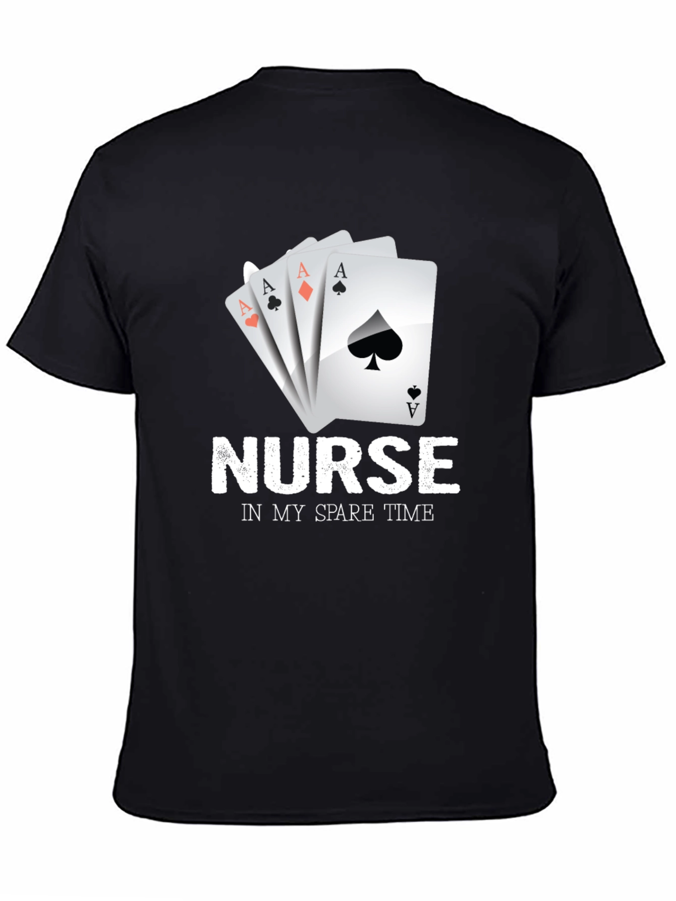 Nurse Spare Time Ace Card Graphic Tee