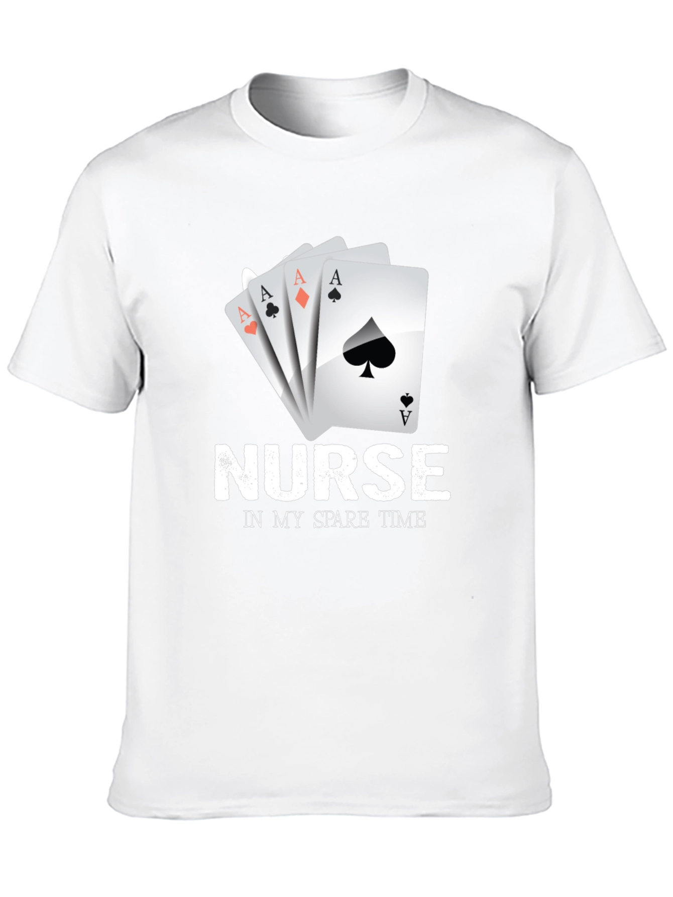 Nurse Spare Time Ace Card Graphic Tee