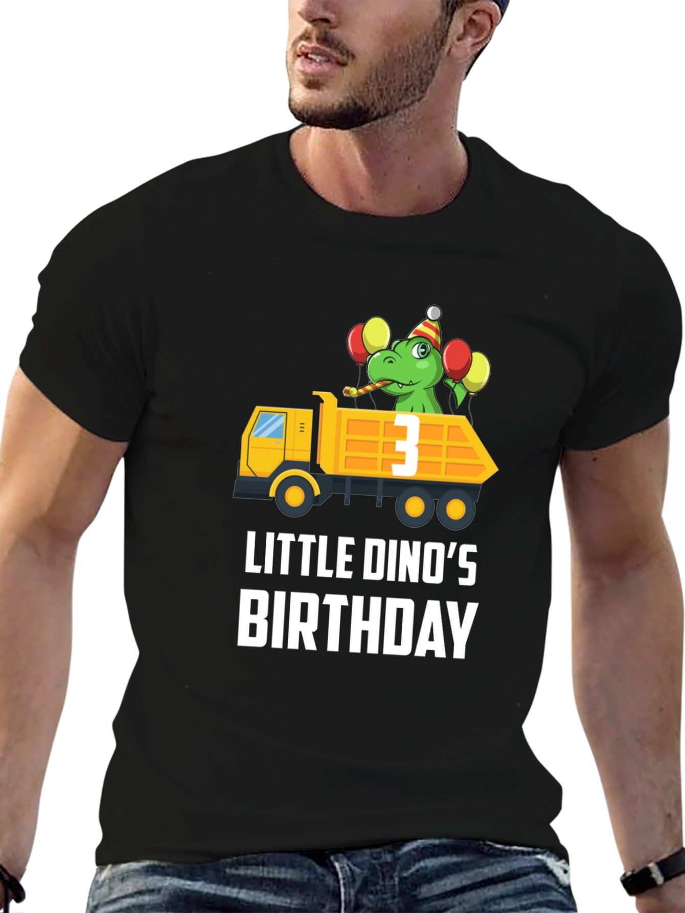 Dino Birthday T-Shirt - Size 3
