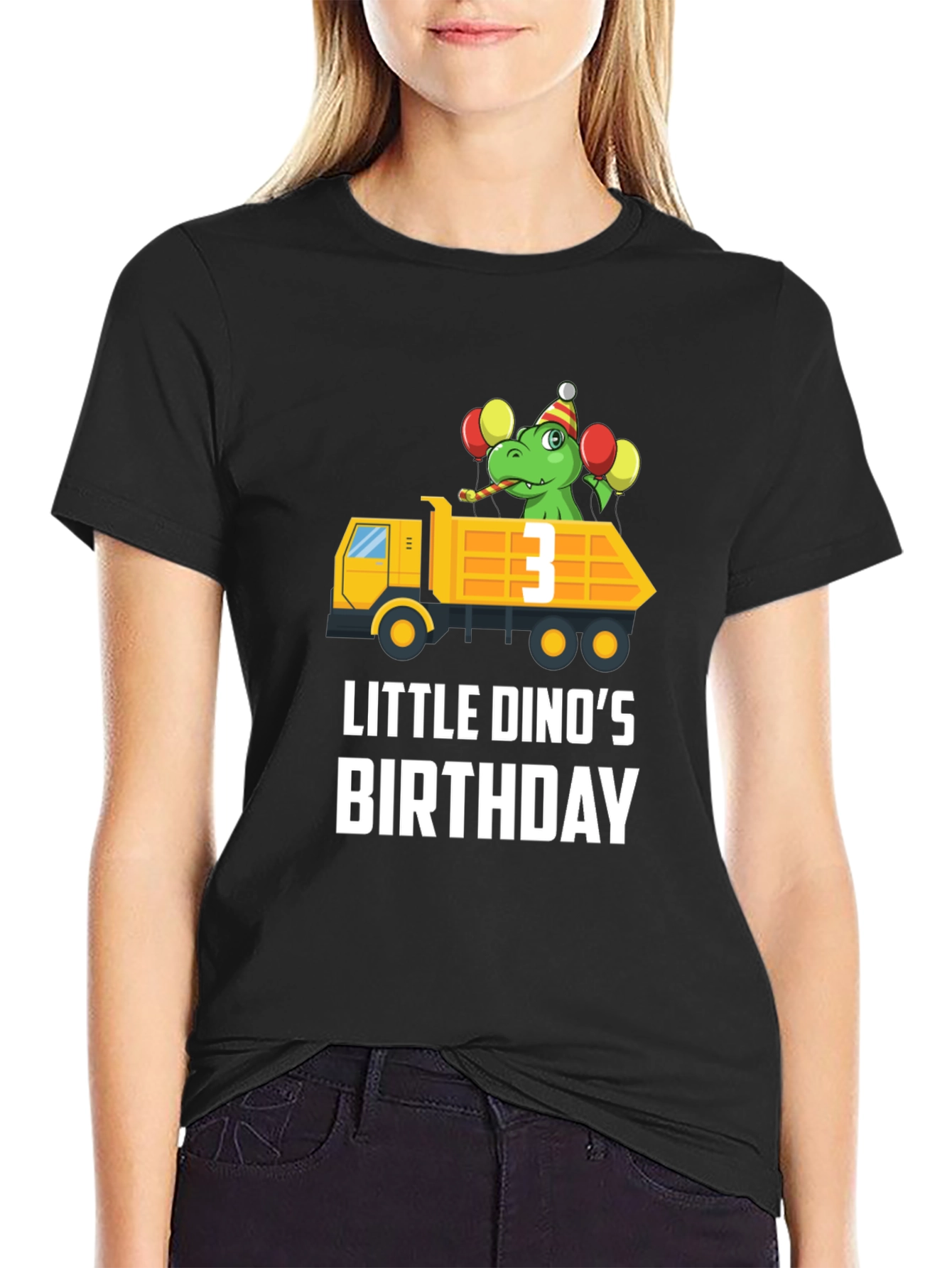 Dino Birthday T-Shirt - Size 3