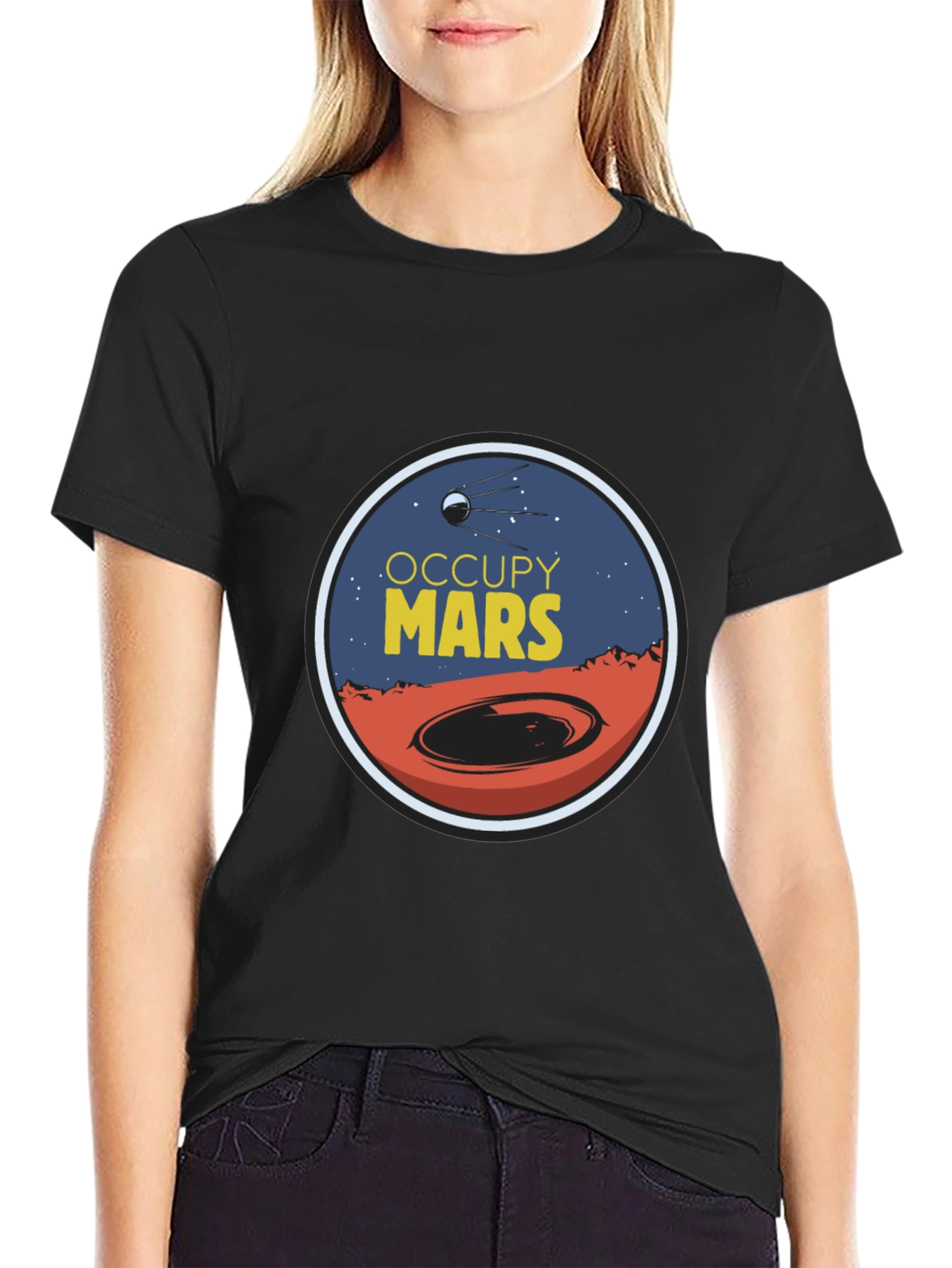 Occupy Mars Graphic Tee - Space Exploration T-Shirt