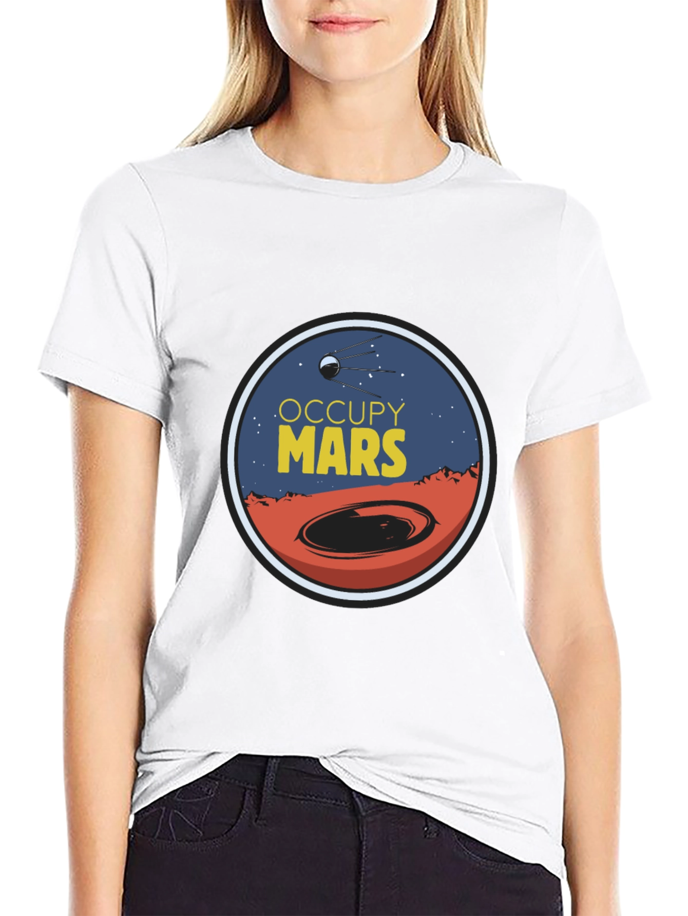Occupy Mars Graphic Tee - Space Exploration T-Shirt