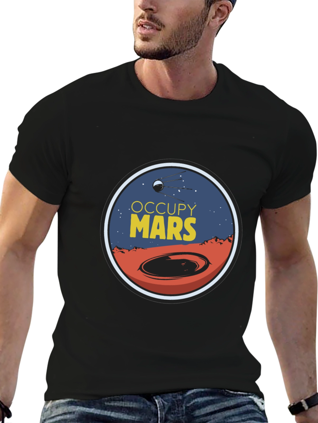 Occupy Mars Graphic Tee - Space Exploration T-Shirt