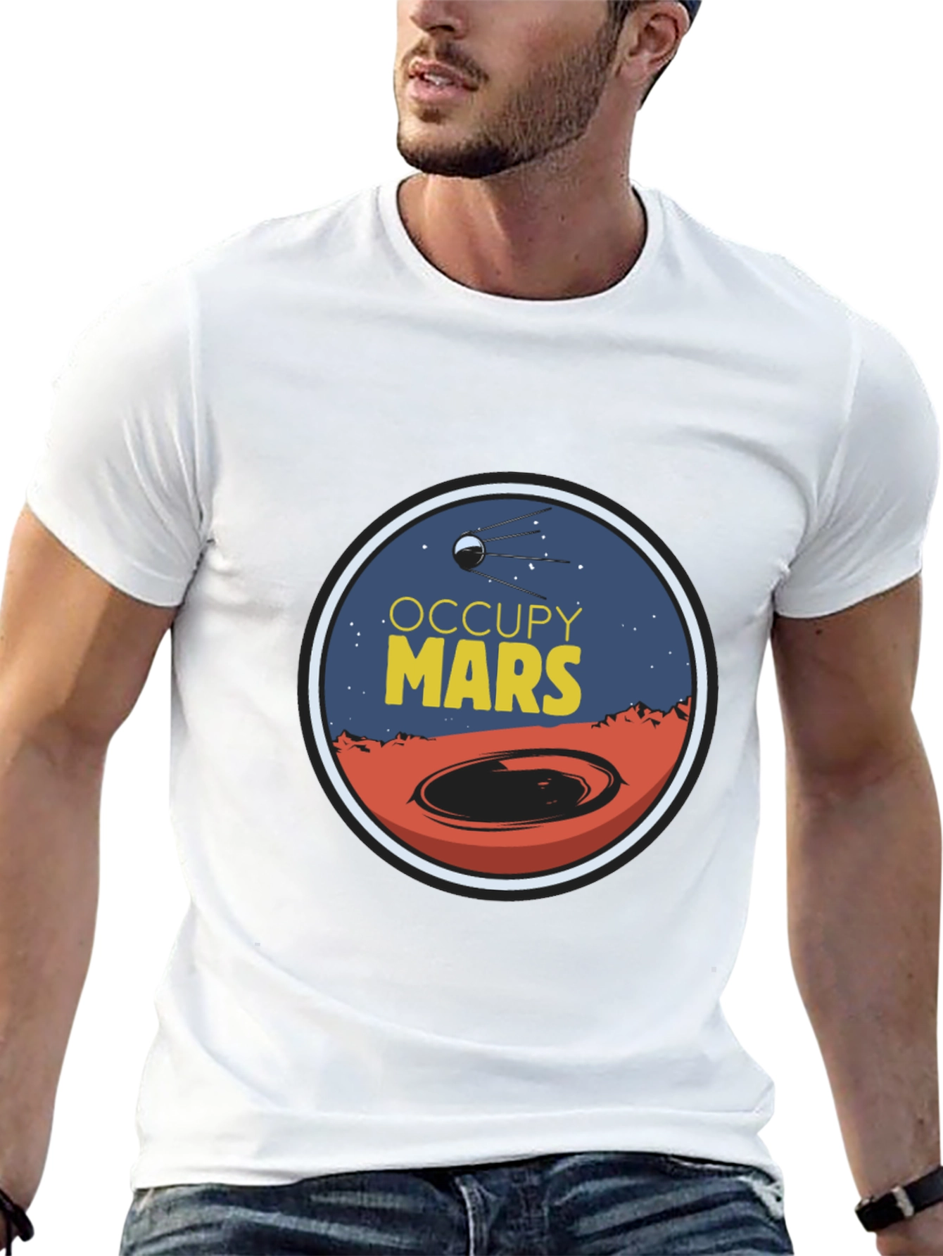 Occupy Mars Graphic Tee - Space Exploration T-Shirt