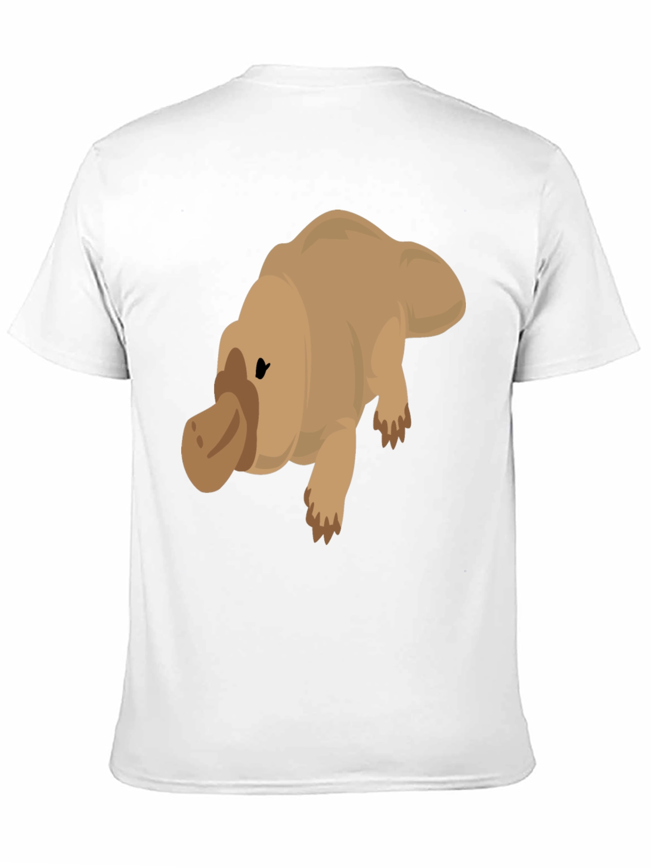 Cartoon Platypus Graphic Tee - Black T-Shirt