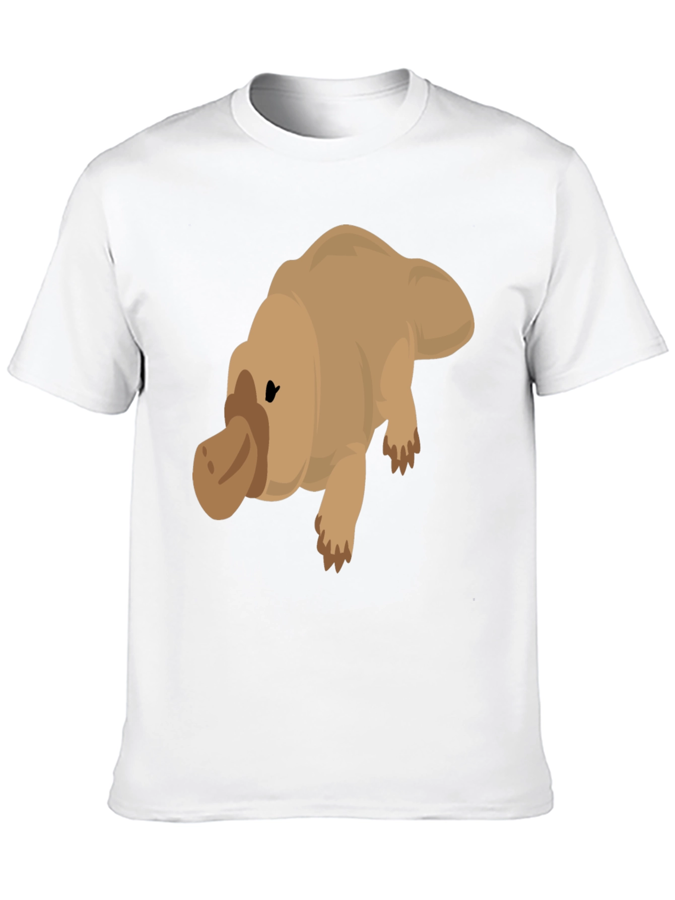 Cartoon Platypus Graphic Tee - Black T-Shirt