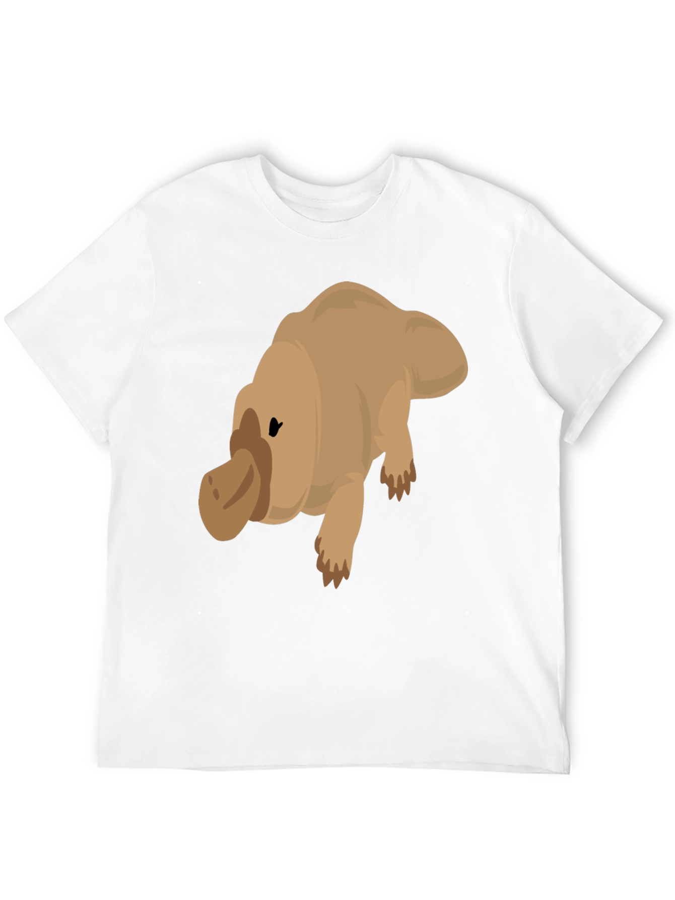 Cartoon Platypus Graphic Tee - Black T-Shirt
