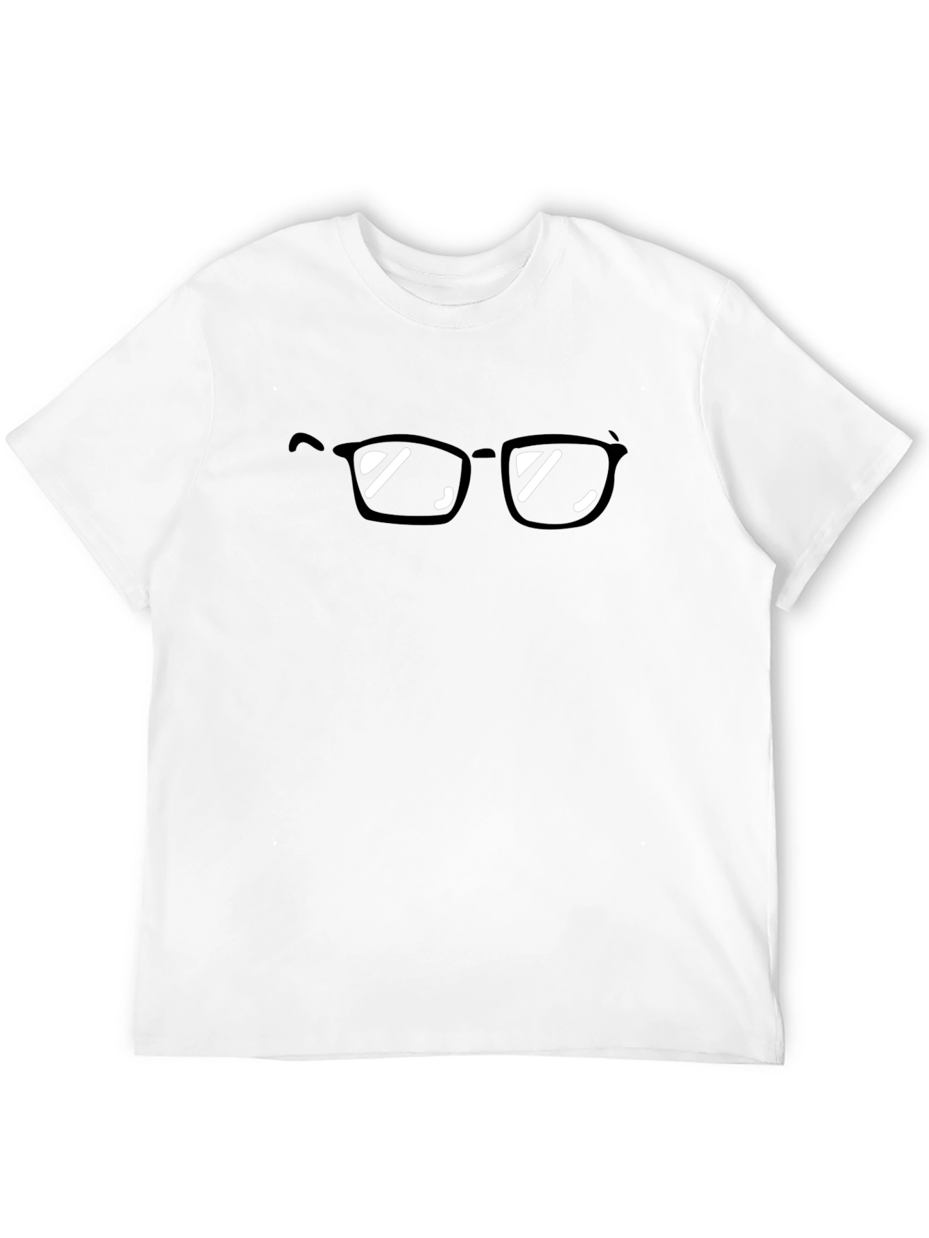 Cool Geek Glasses Graphic Tee - Soft Black Cotton