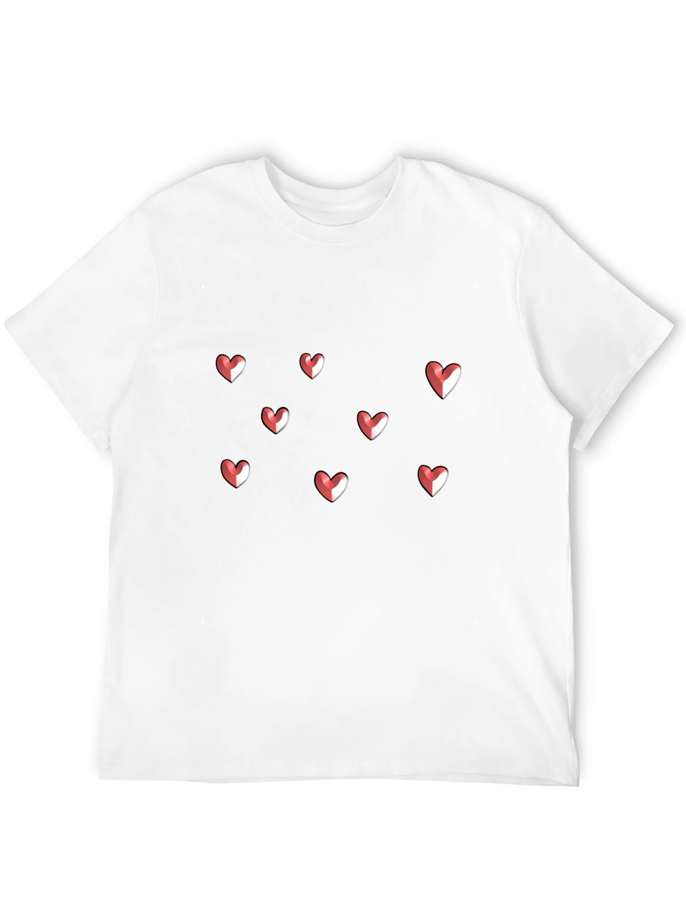 Heart Graphic Print Crew Neck T-Shirt