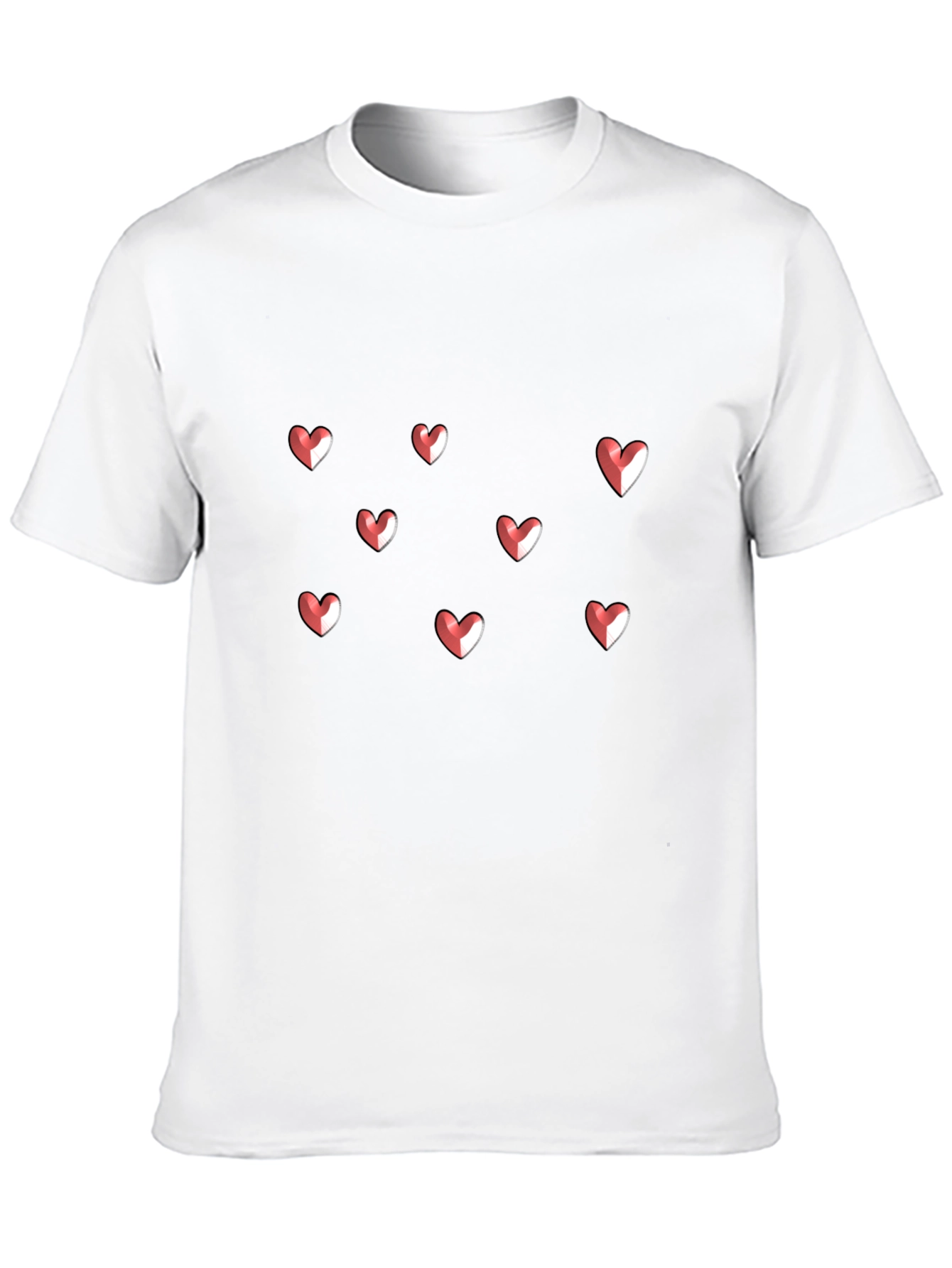 Heart Graphic Print Crew Neck T-Shirt