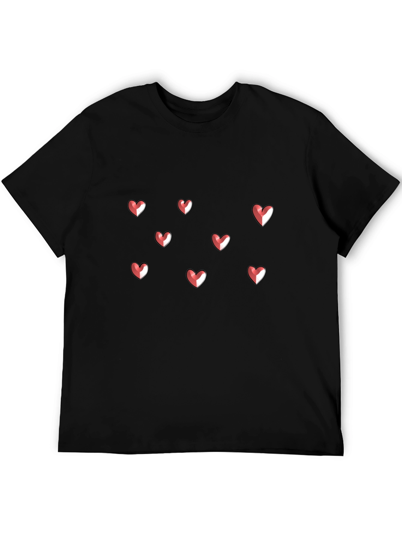 Heart Graphic Print Crew Neck T-Shirt