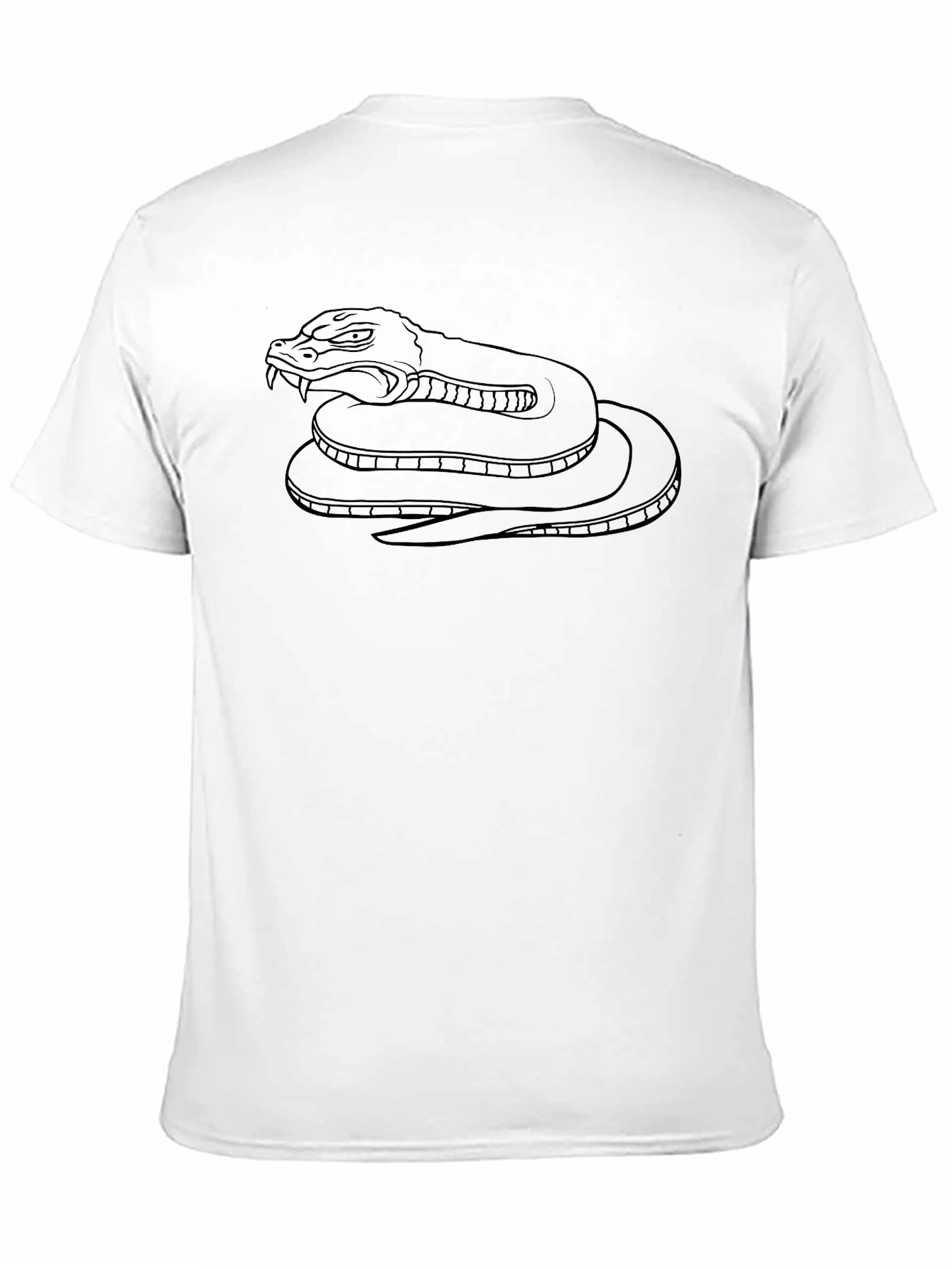 Mens Black Snake Graphic Tee