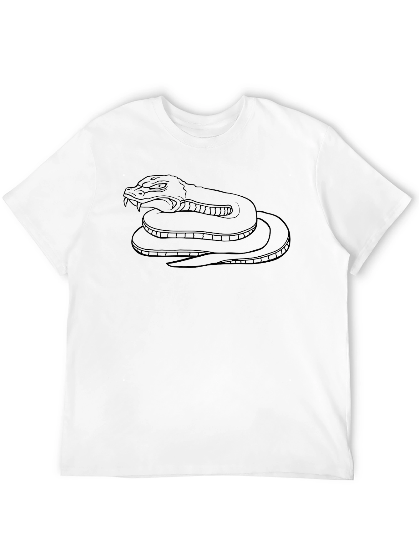 Mens Black Snake Graphic Tee