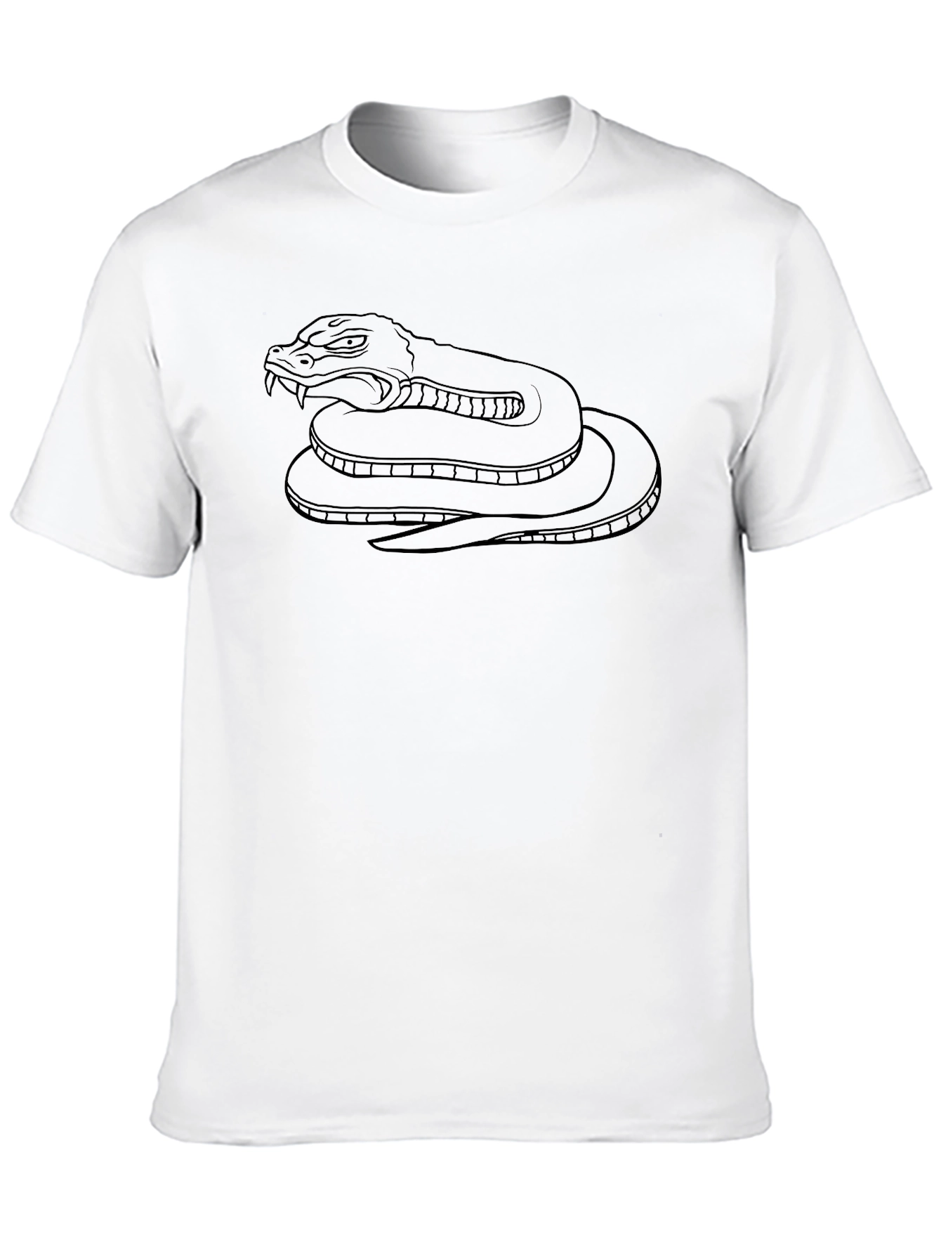 Mens Black Snake Graphic Tee