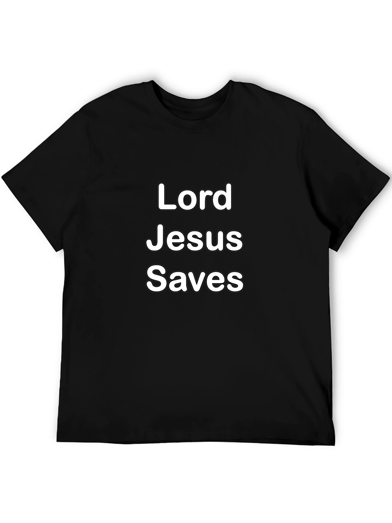 Lord Jesus Saves Black T-Shirt