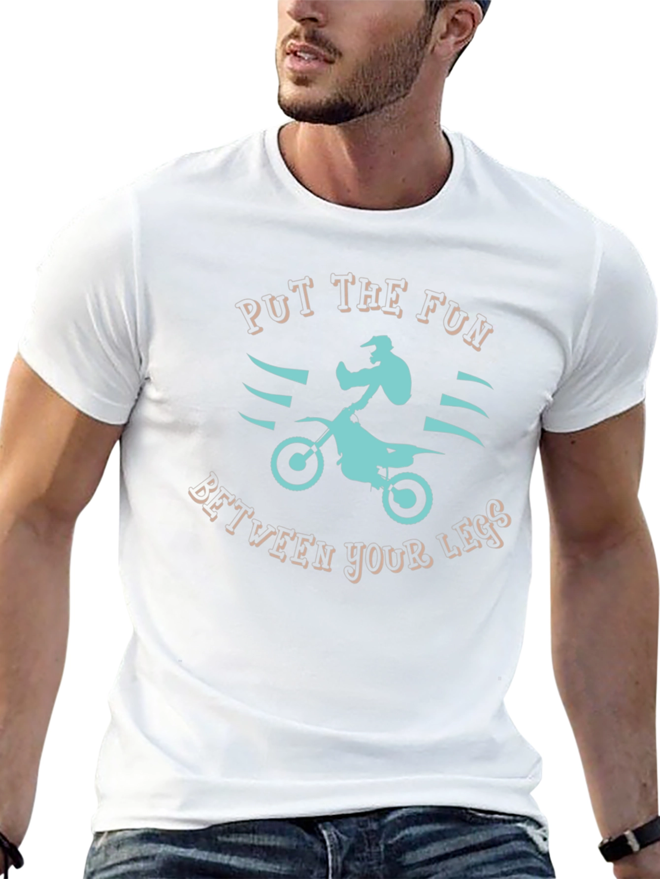 Put the Fun T-Shirt: Motocross Rider Graphic Tee