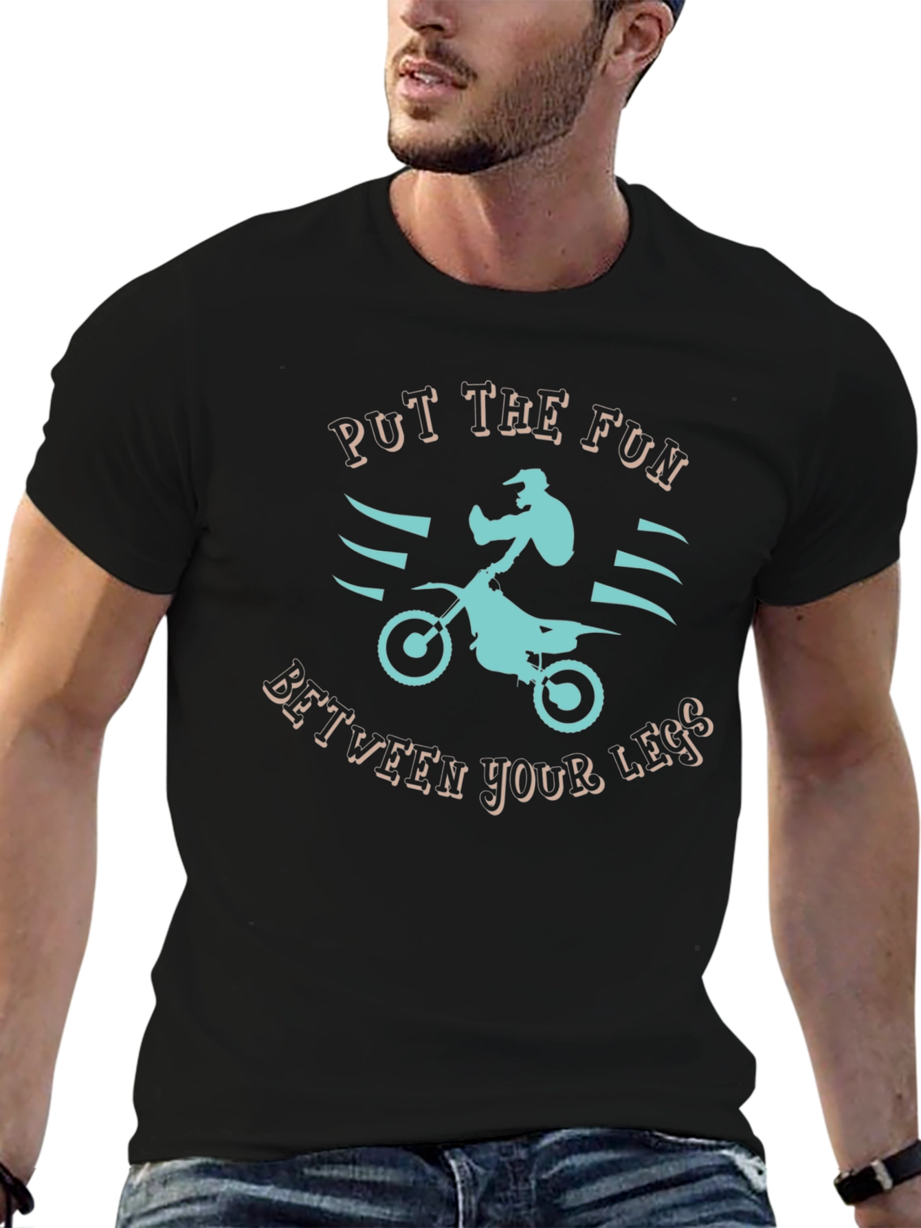Put the Fun T-Shirt: Motocross Rider Graphic Tee