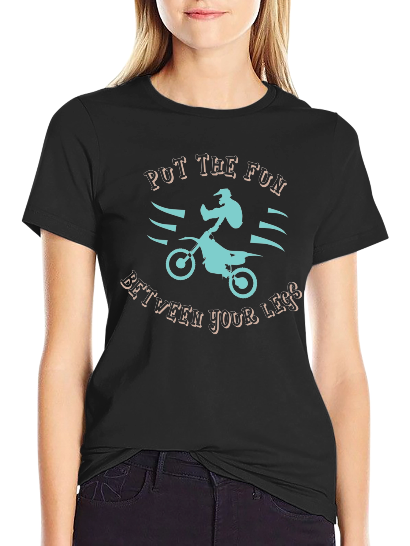 Put the Fun T-Shirt: Motocross Rider Graphic Tee