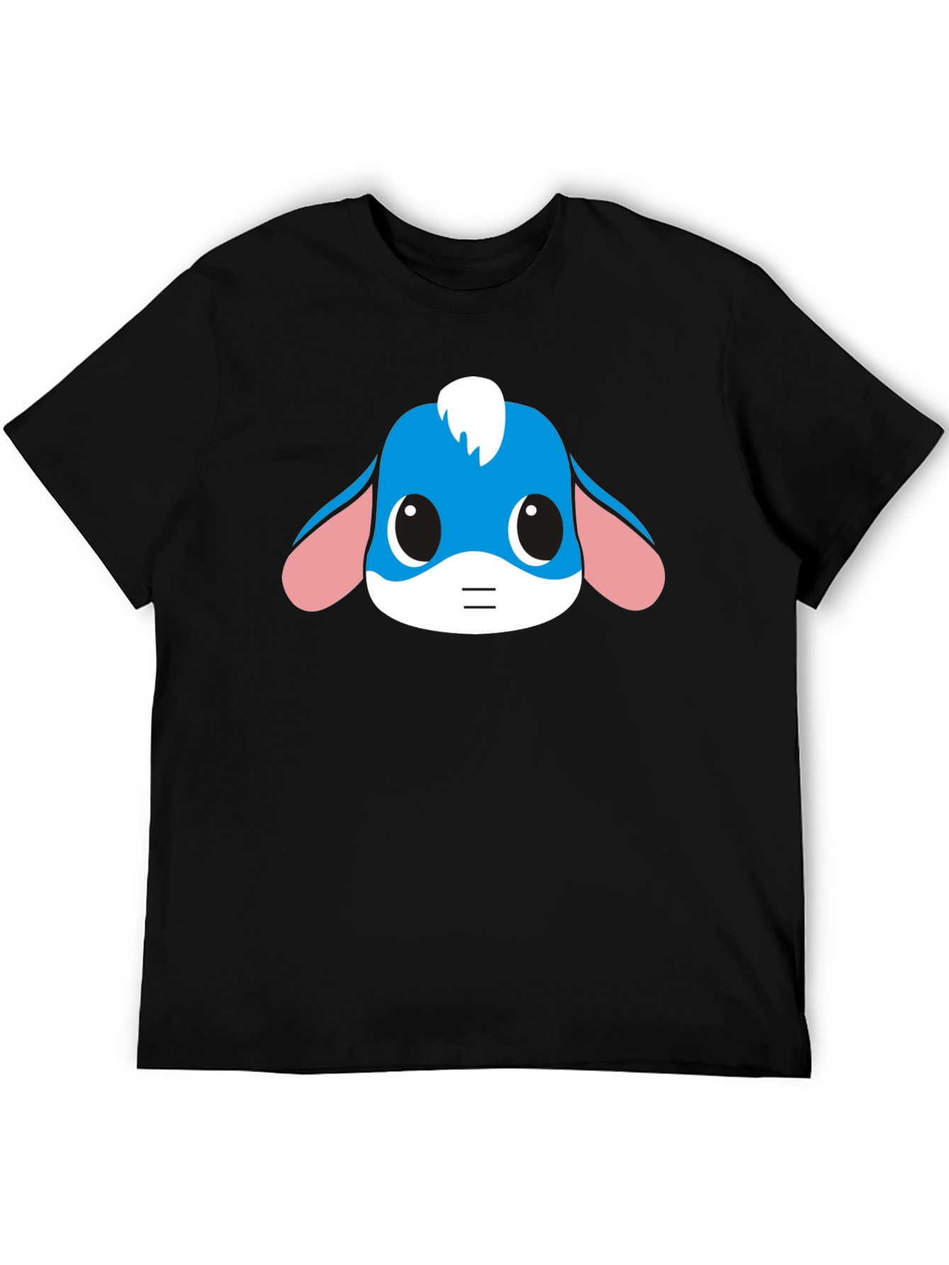 Cartoon Eeyore Graphic Black T-Shirt