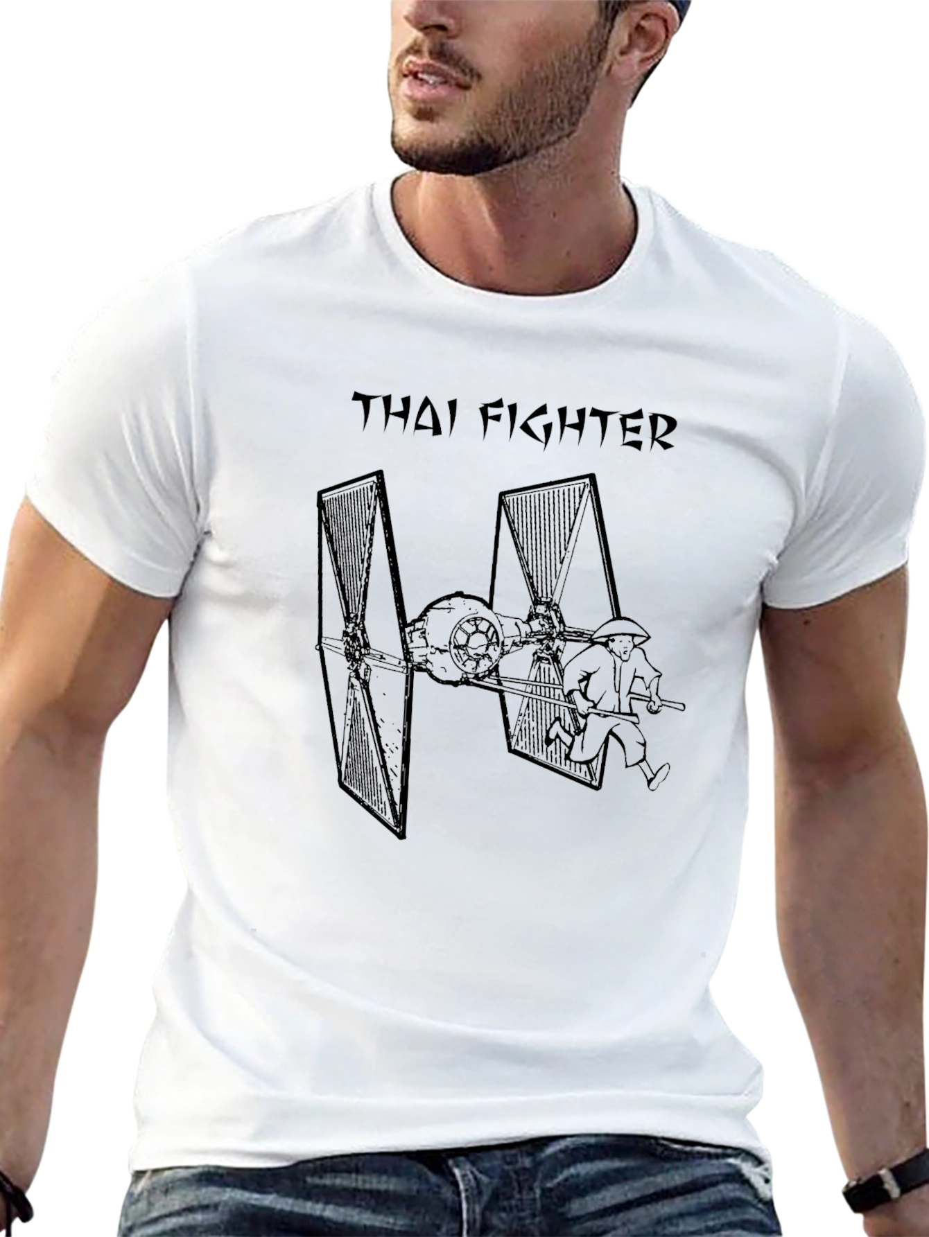 Thai Fighter Graphic Black T-Shirt