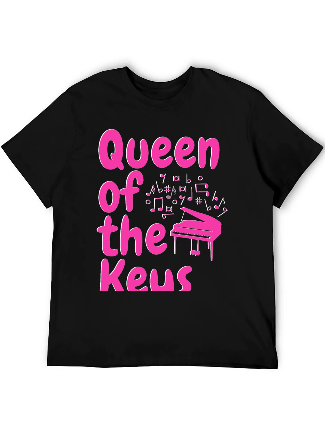 Queen of the Keys Pink Piano T-Shirt