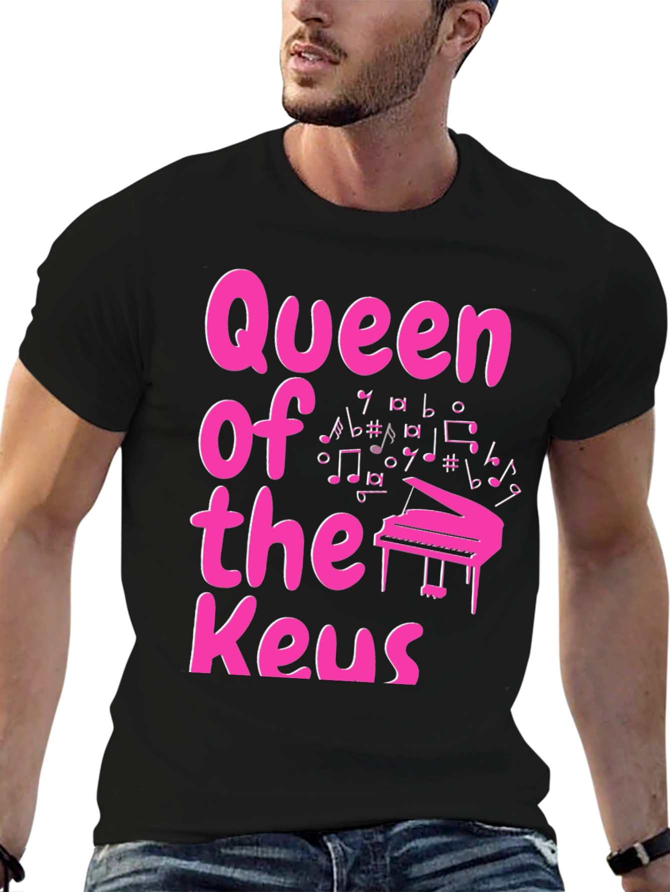 Queen of the Keys Pink Piano T-Shirt